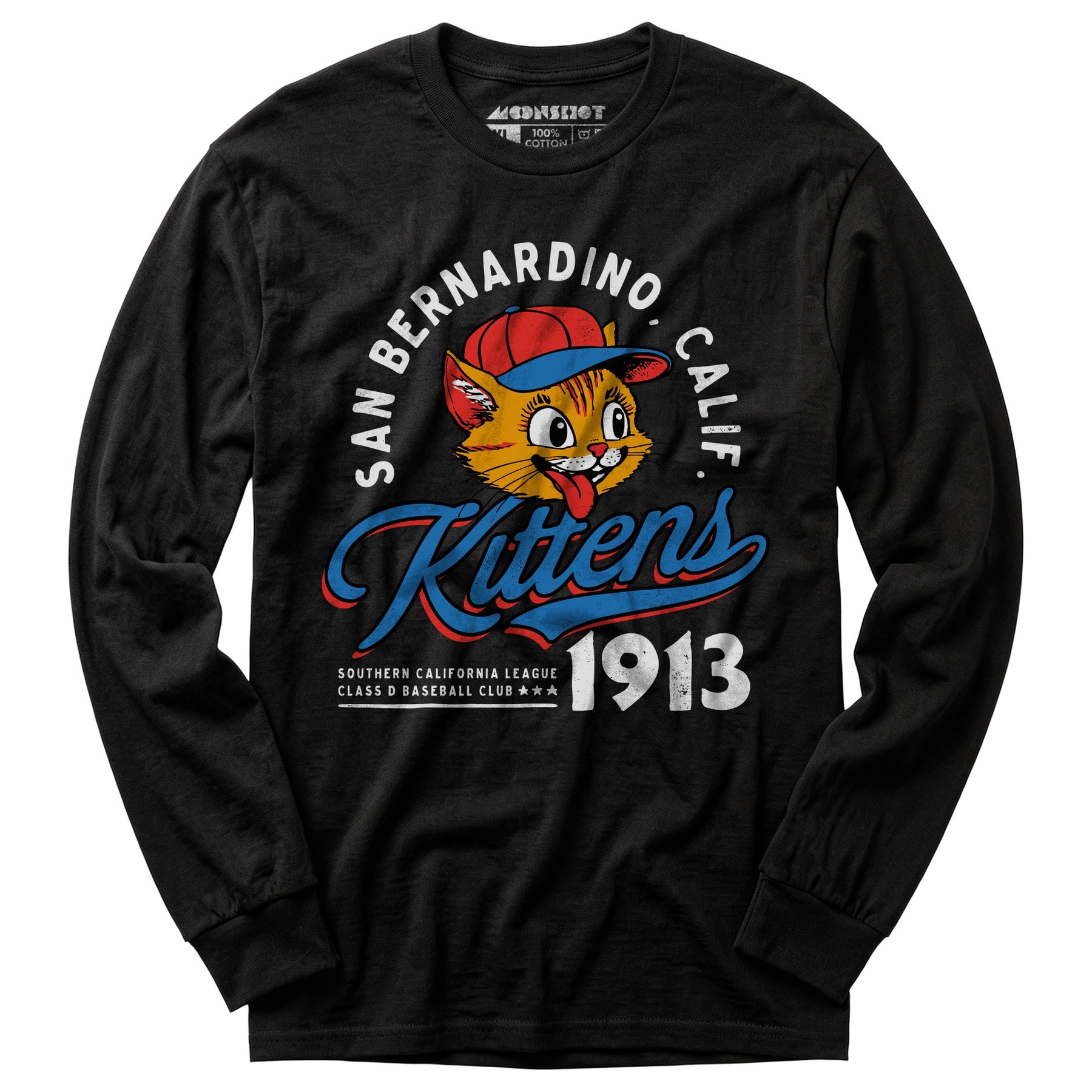 San Bernardino Kittens - California - Vintage Defunct Baseball Teams - Long Sleeve T-Shirt