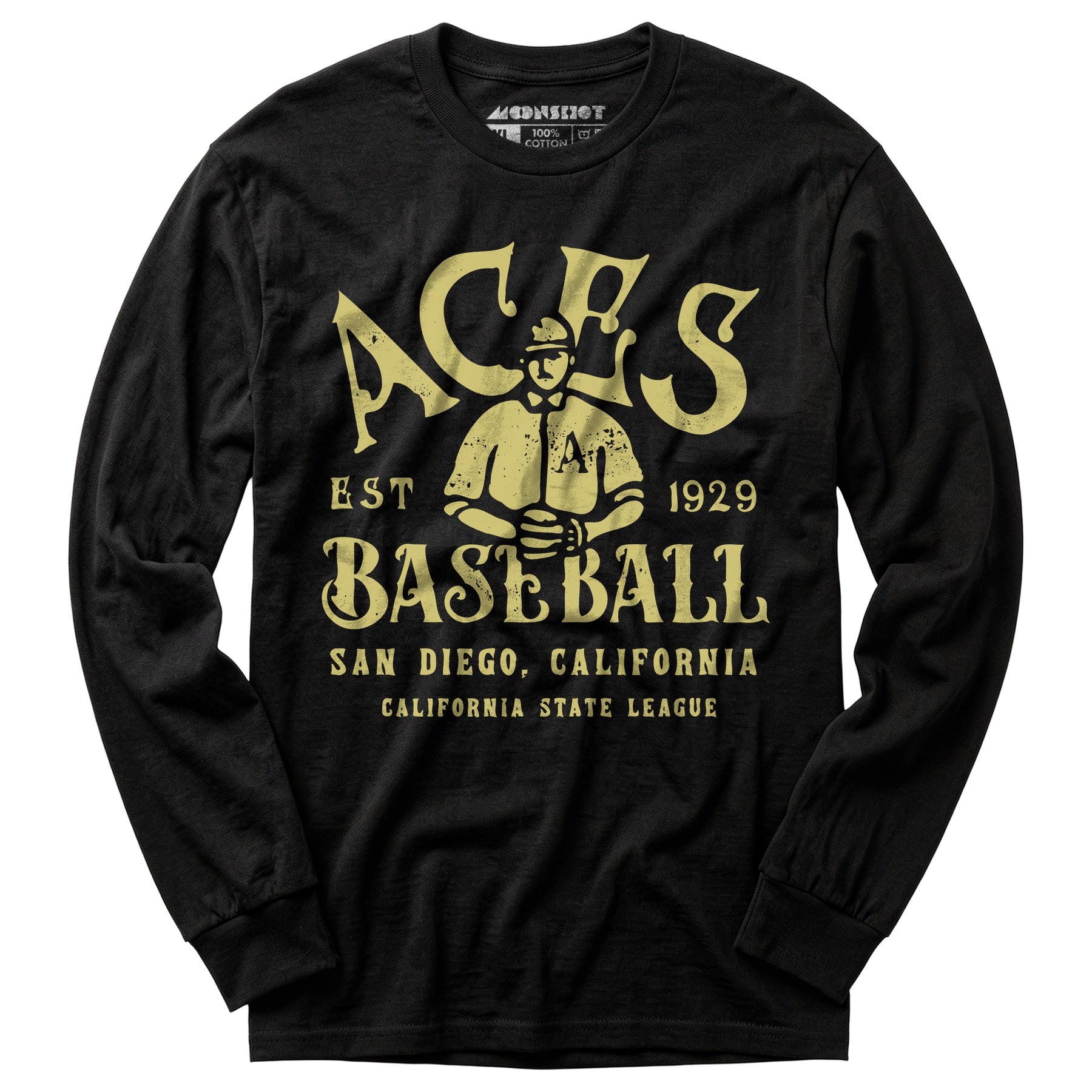 San Diego Aces - California - Vintage Defunct Baseball Teams - Long Sleeve T-Shirt