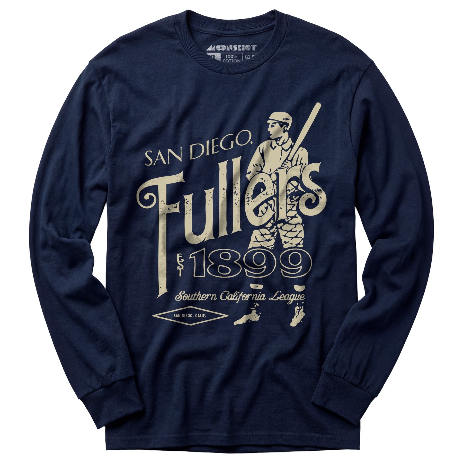 San Diego Fullers - California - Vintage Defunct Baseball Teams - Long Sleeve T-Shirt