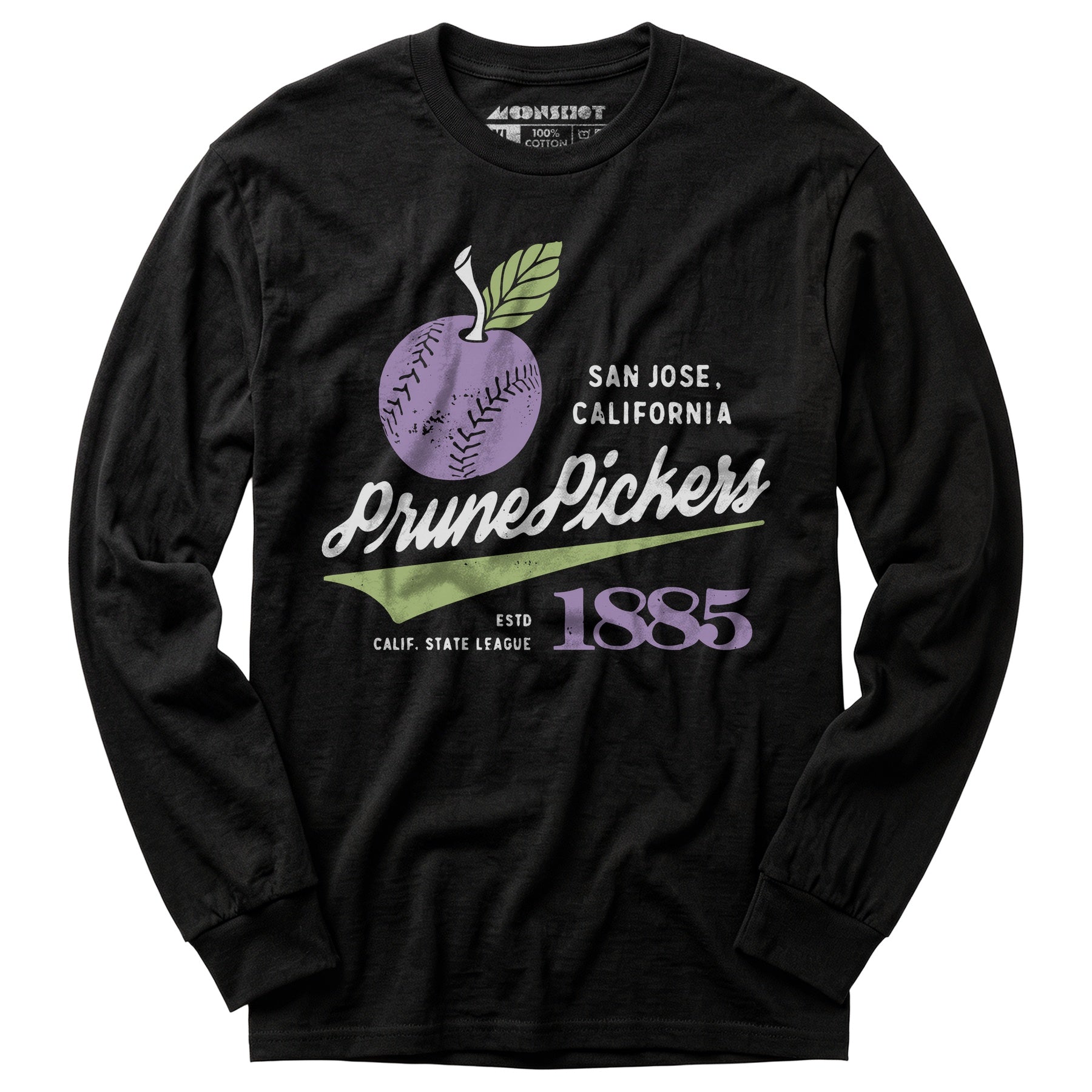 San Jose Prune Pickers - California - Vintage Defunct Baseball Teams - Long Sleeve T-Shirt