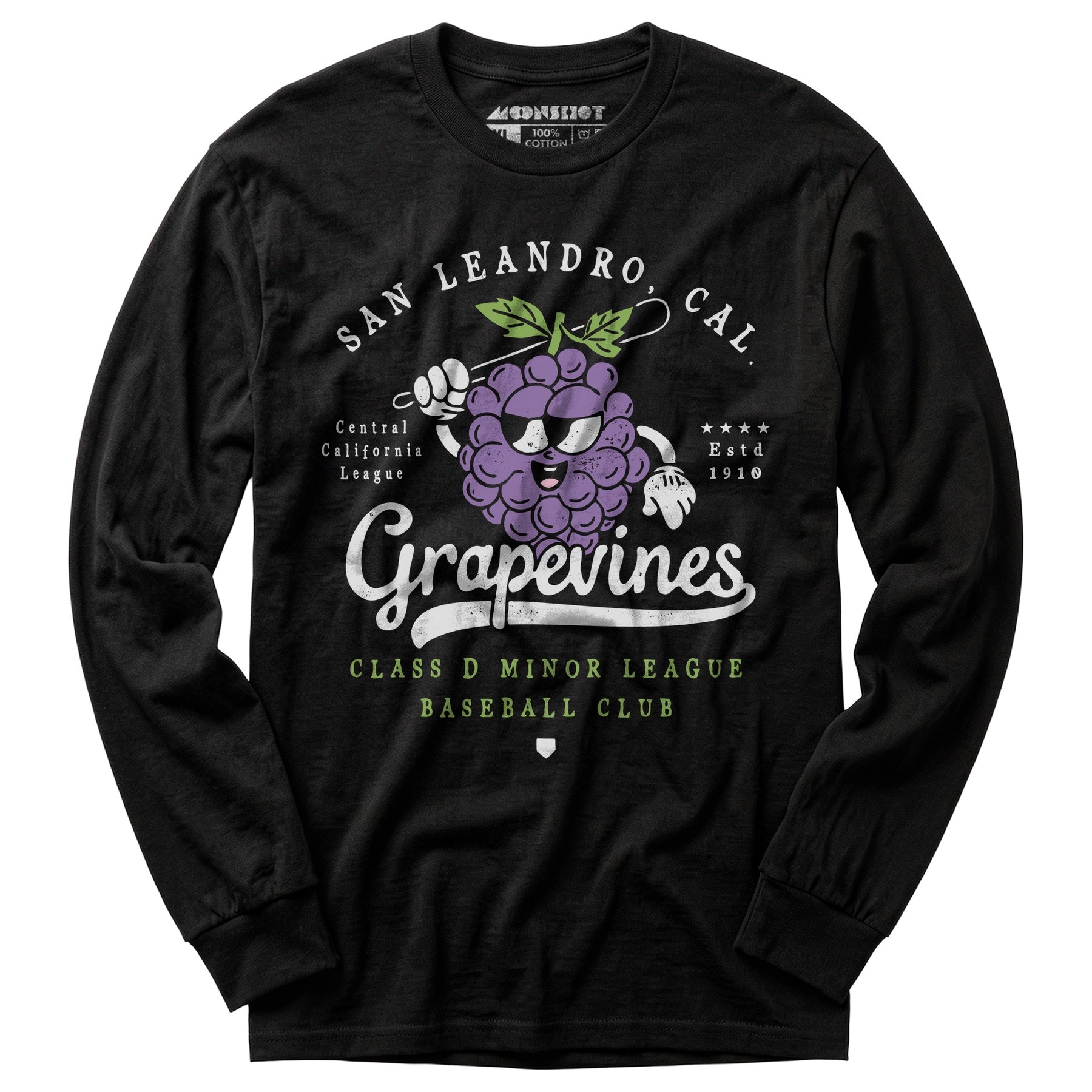 San Leandro Grapevines - California - Vintage Defunct Baseball Teams - Long Sleeve T-Shirt