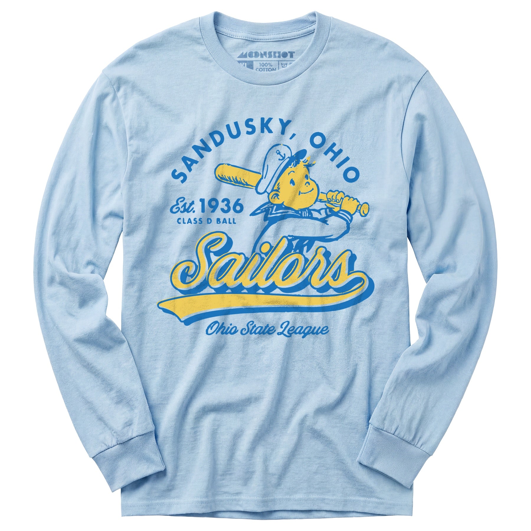 Sandusky Sailors - Ohio - Vintage Defunct Baseball Teams - Long Sleeve T-Shirt