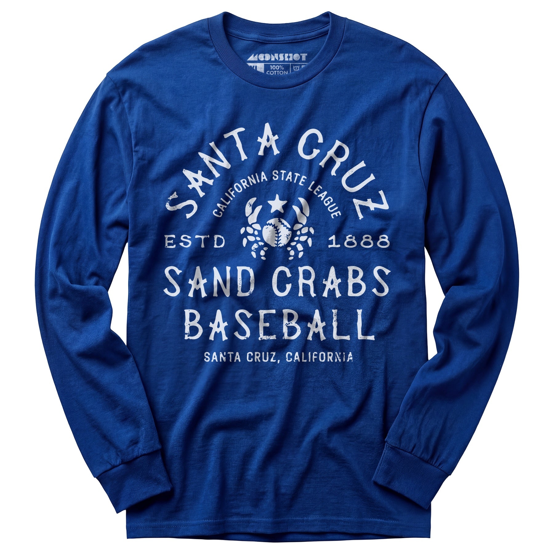 Santa Cruz Sand Crabs - California - Vintage Defunct Baseball Teams - Long Sleeve T-Shirt