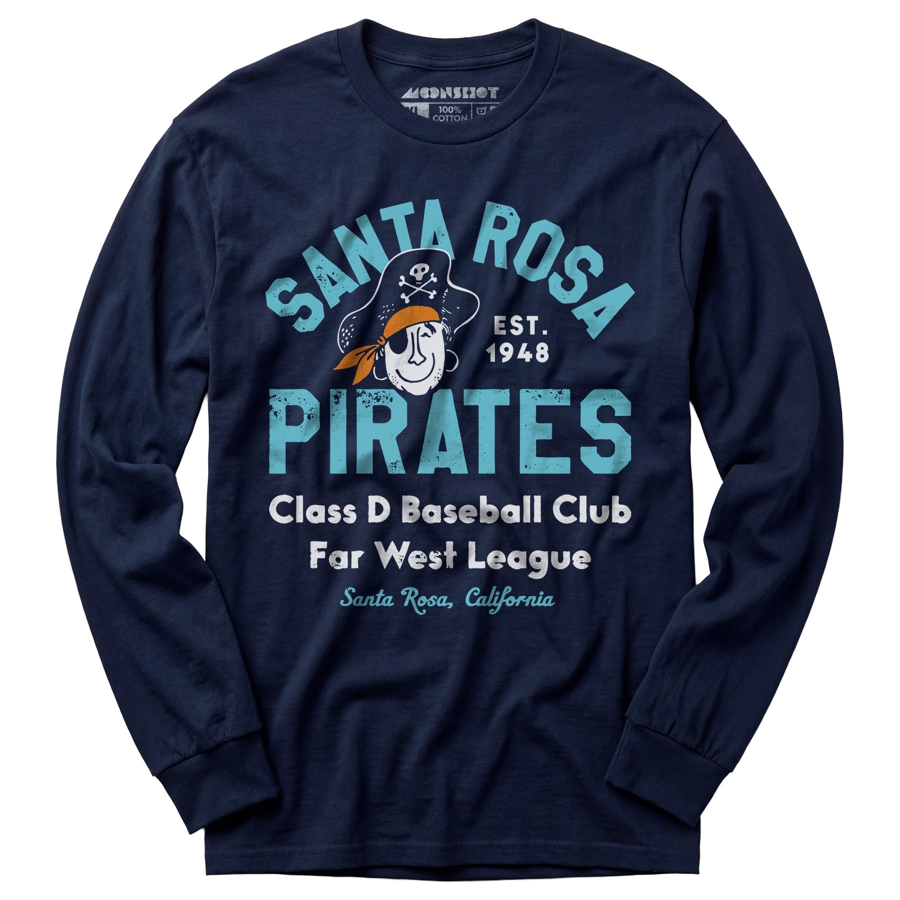 Santa Rosa Pirates - California - Vintage Defunct Baseball Teams - Long Sleeve T-Shirt