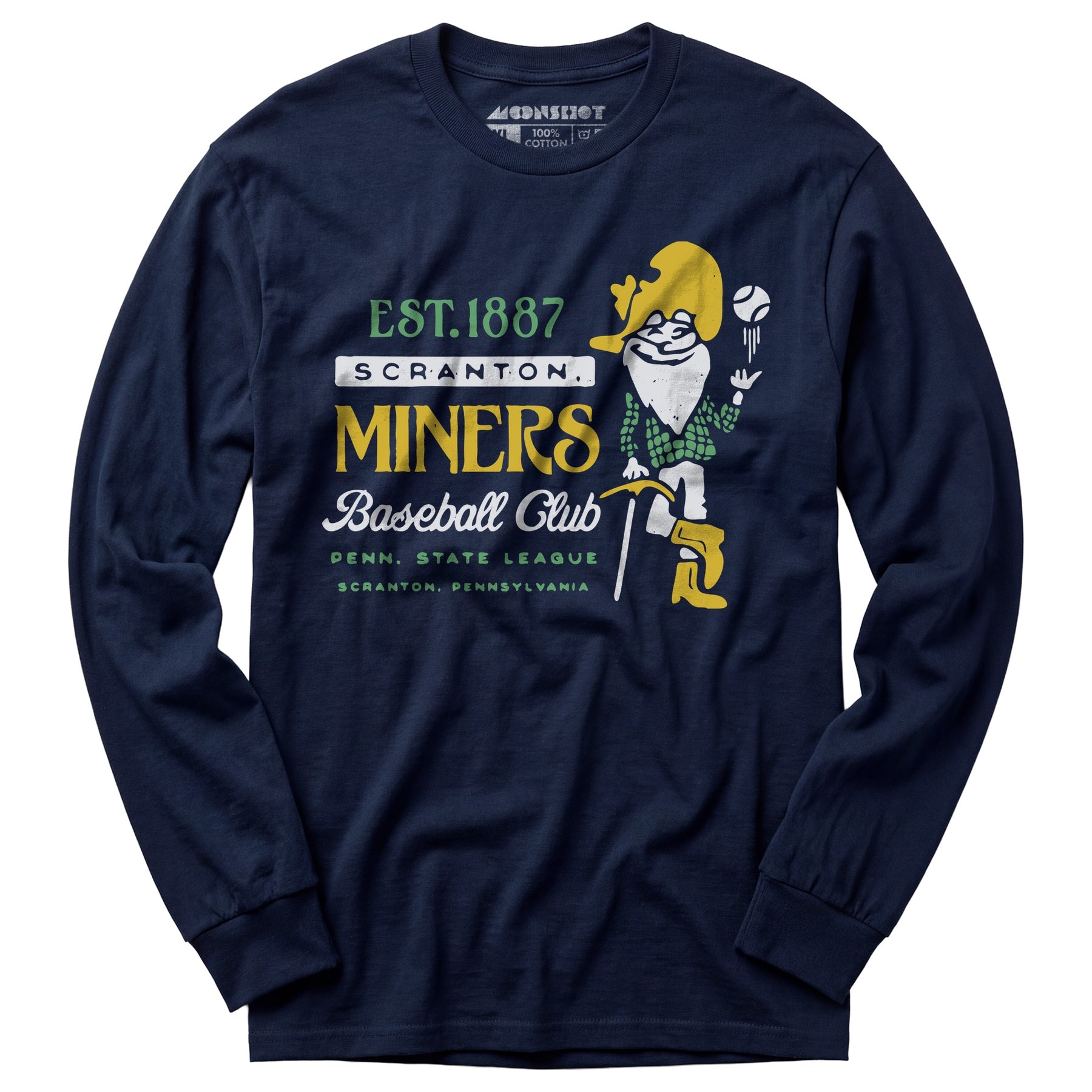 Scranton Miners - Pennsylvania - Vintage Defunct Baseball Teams - Long Sleeve T-Shirt