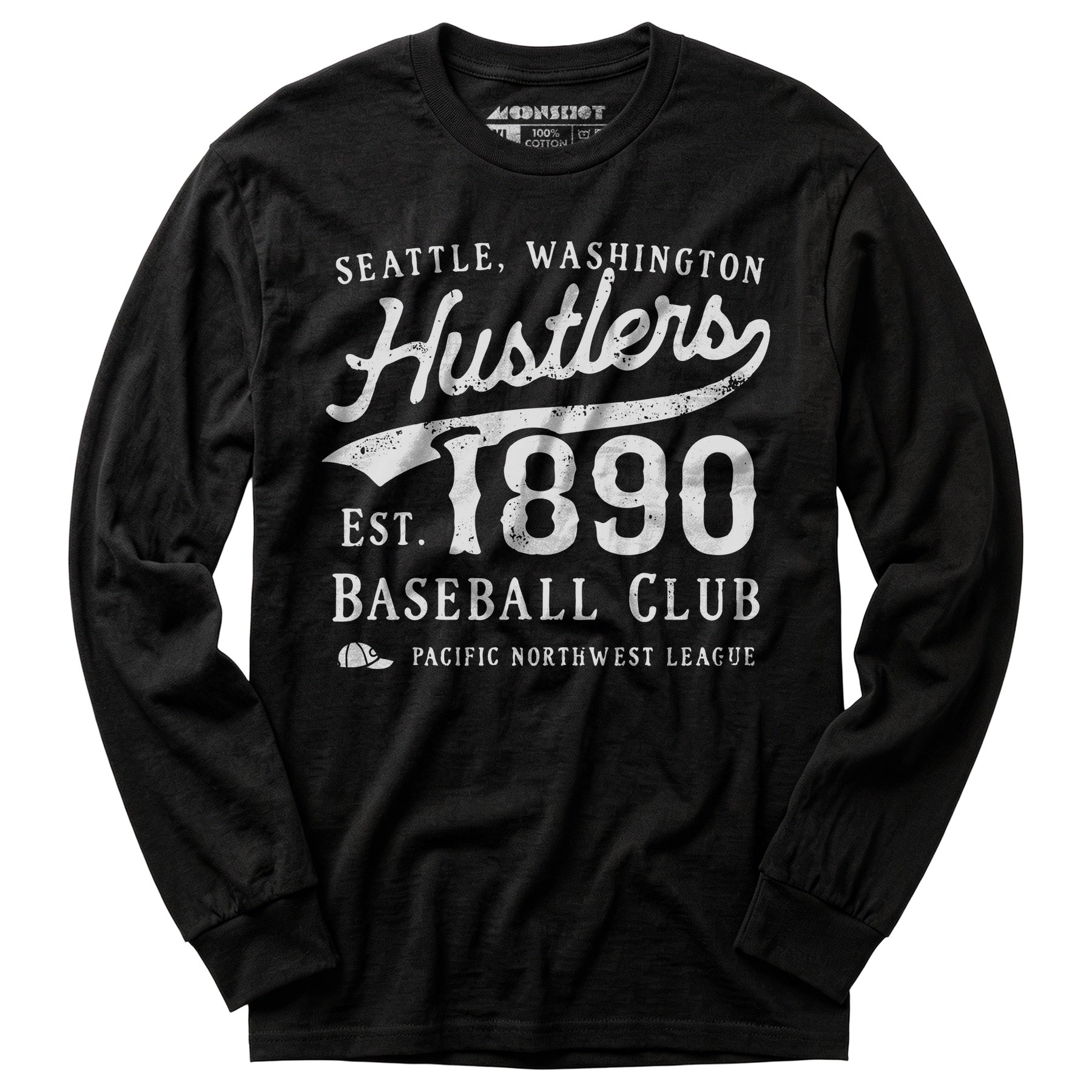 Seattle Hustlers - Washington - Vintage Defunct Baseball Teams - Long Sleeve T-Shirt