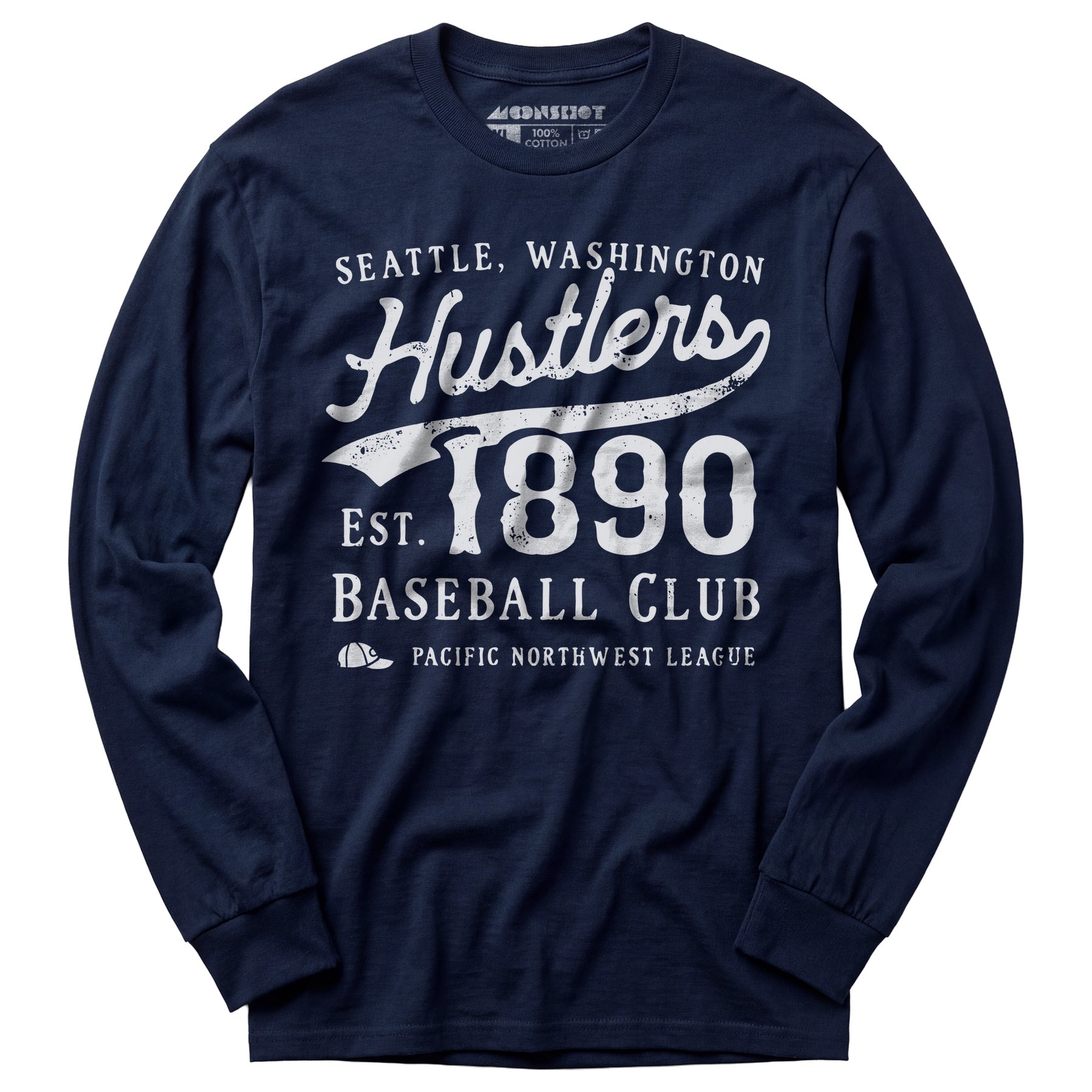 Seattle Hustlers - Washington - Vintage Defunct Baseball Teams - Long Sleeve T-Shirt