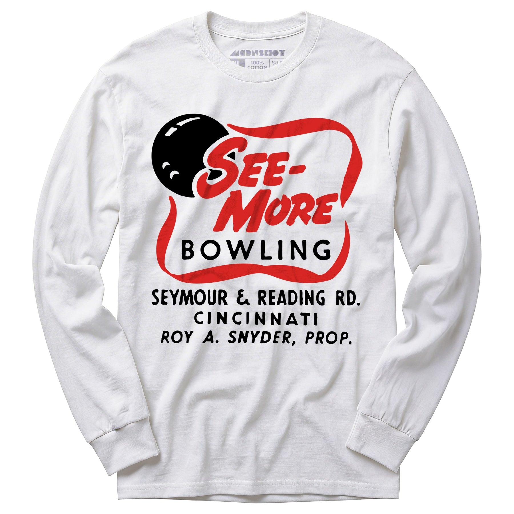 See-More Bowling - Cincinnati, OH - Vintage Bowling Alley - Long Sleeve T-Shirt