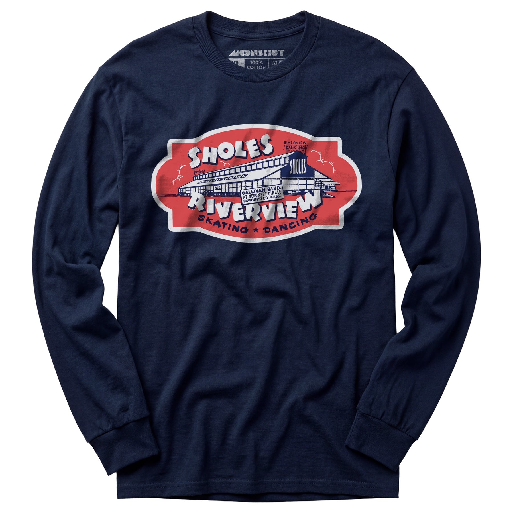 Sholes Riverview - Dorchester, MA - Vintage Roller Rink - Long Sleeve T-Shirt