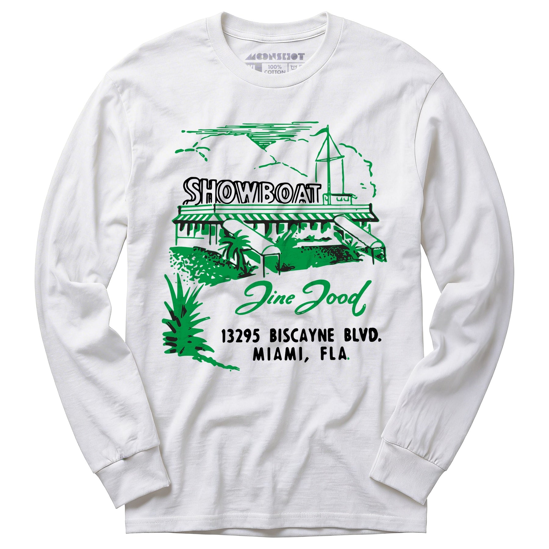 Showboat - Miami, FL - Vintage Restaurant - Long Sleeve T-Shirt