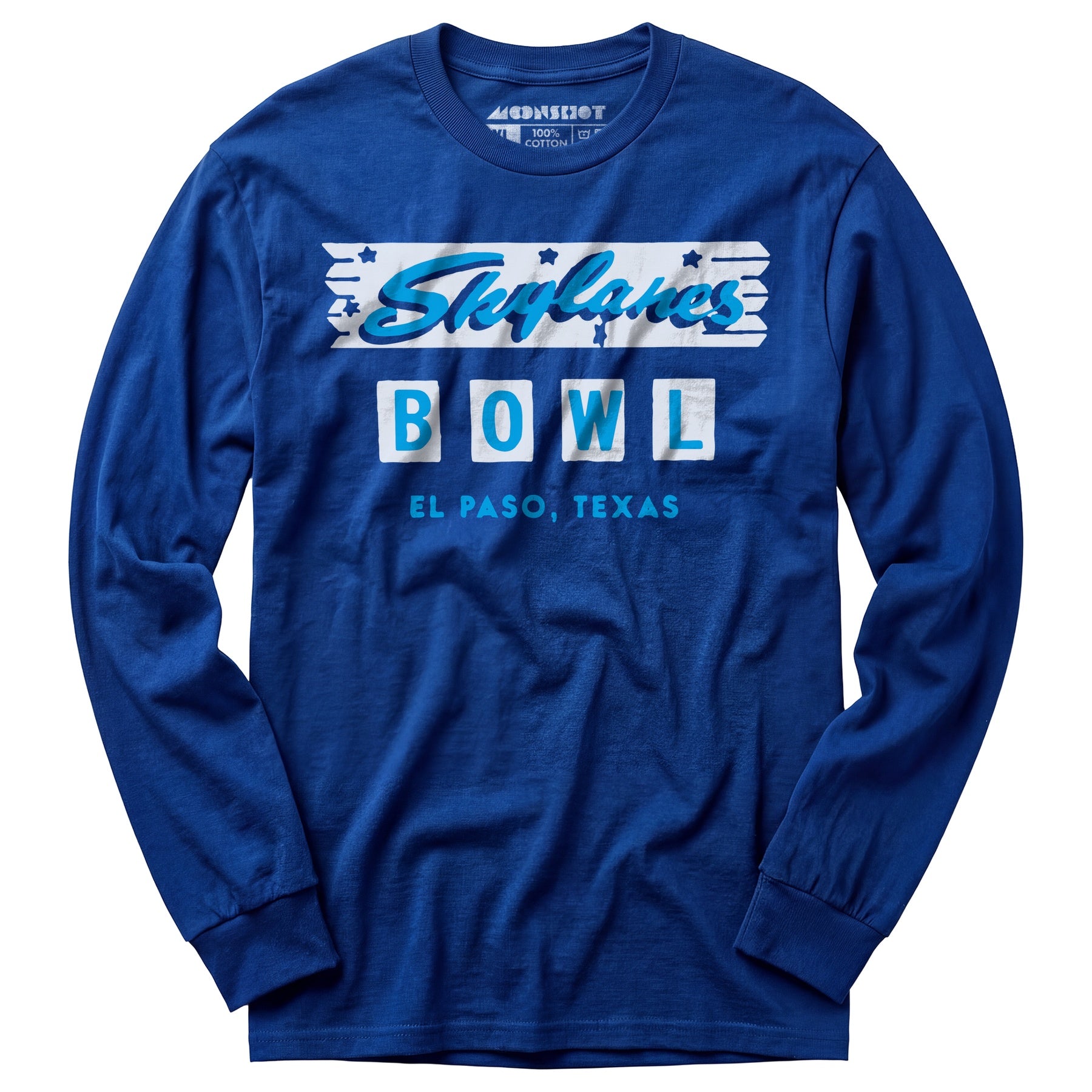 Skylanes Bowl - El Paso, TX - Vintage Bowling Alley - Long Sleeve T-Shirt