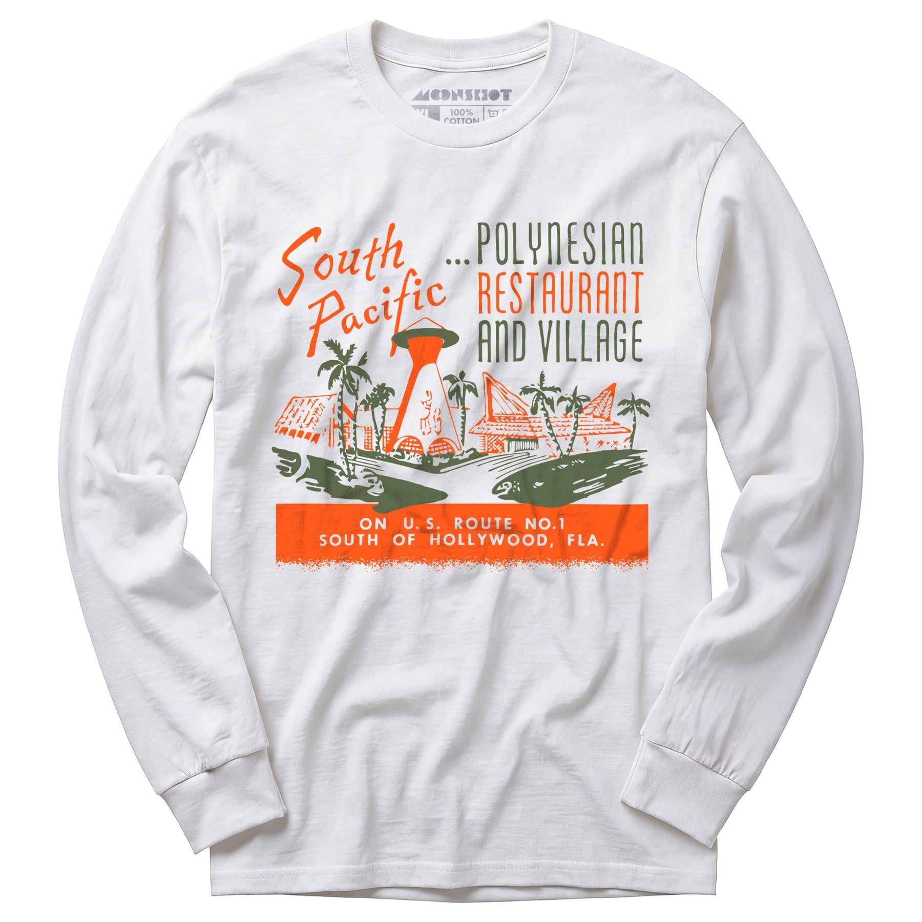 South Pacific - Hallandale Beach, FL - Vintage Tiki Bar - Long Sleeve T-Shirt
