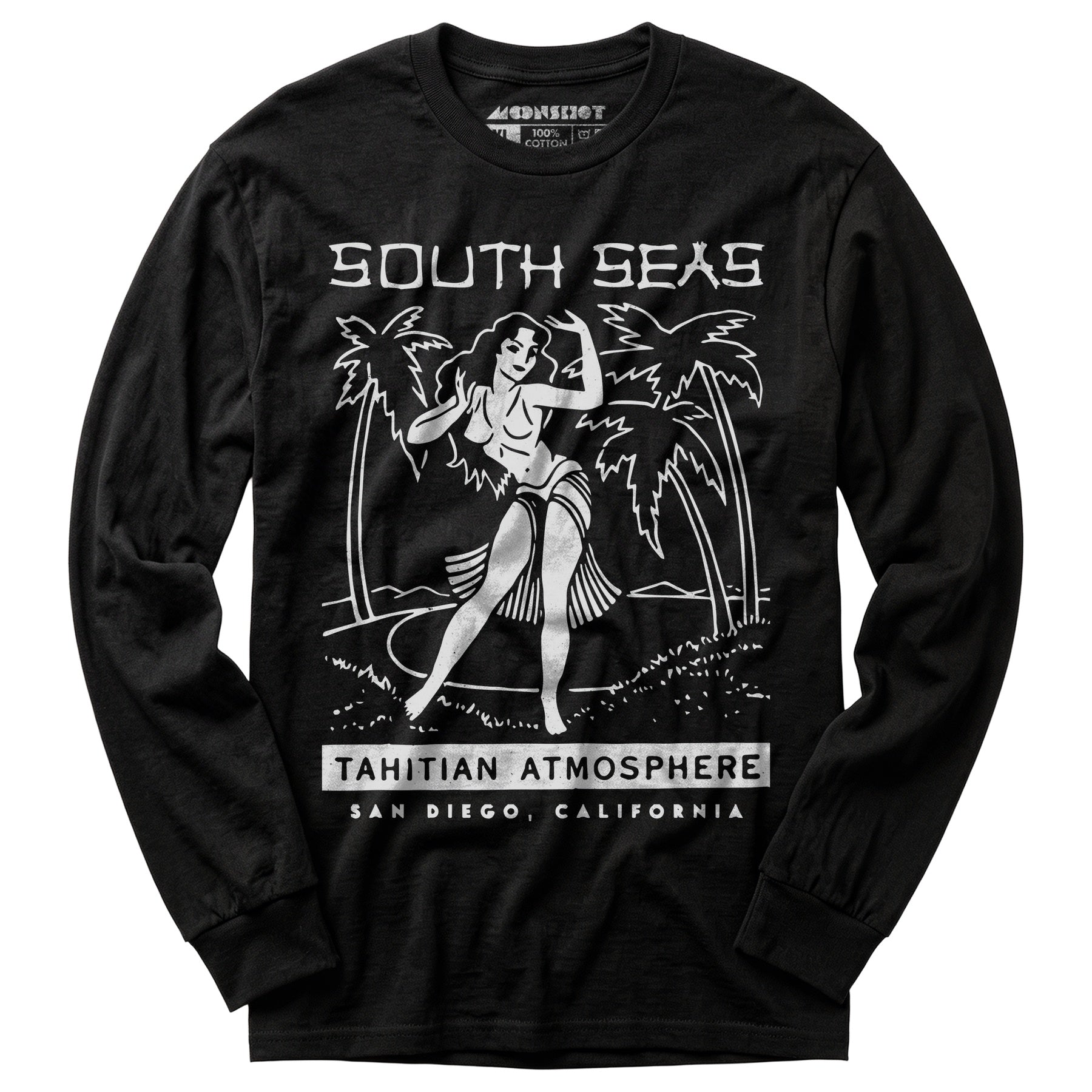 South Seas - San Diego, CA - Vintage Tiki Bar - Long Sleeve T-Shirt