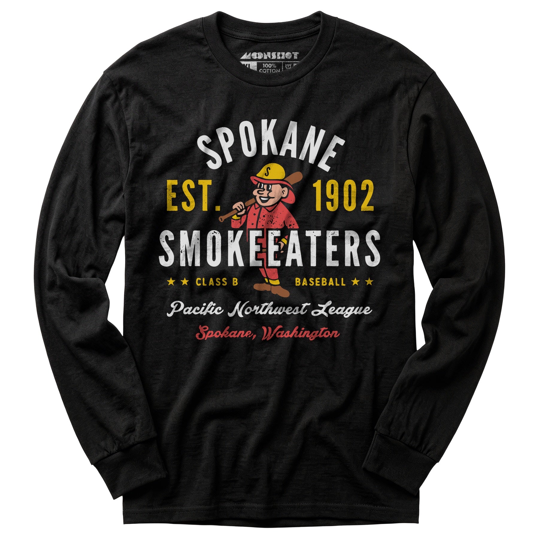 Spokane Smoke Eaters - Washington - Vintage Defunct Baseball Teams - Long Sleeve T-Shirt