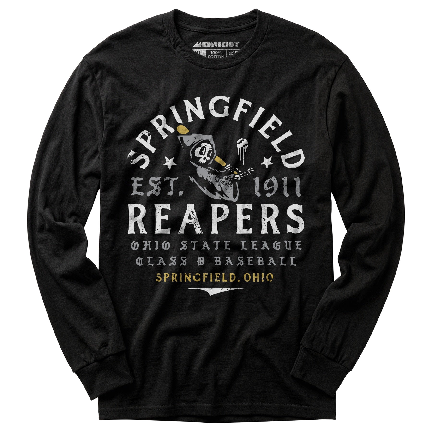 Springfield Reapers - Ohio - Vintage Defunct Baseball Teams - Long Sleeve T-Shirt