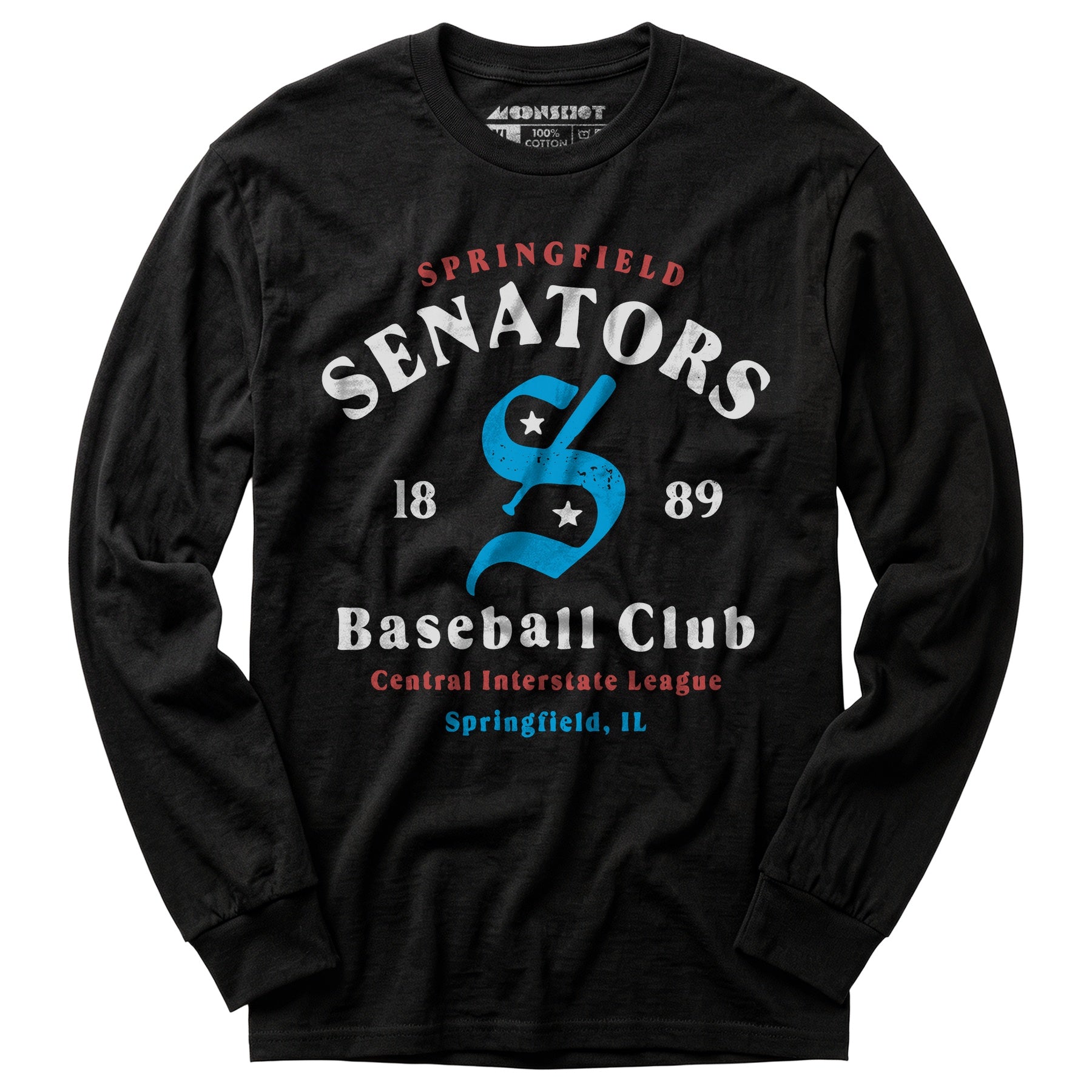 Springfield Senators - Illinois - Vintage Defunct Baseball Teams - Long Sleeve T-Shirt