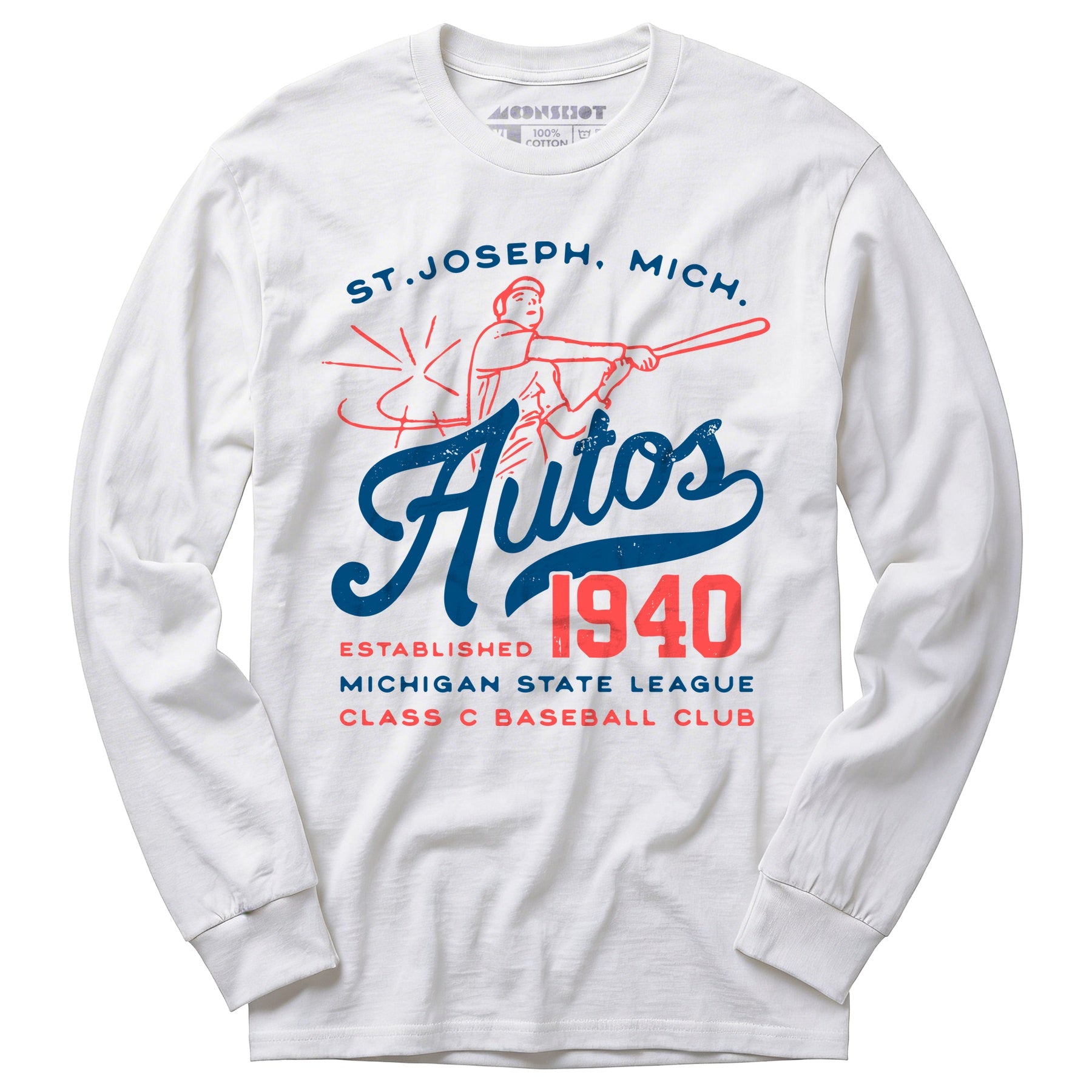 St. Joseph Autos - Michigan - Vintage Defunct Baseball Teams - Long Sleeve T-Shirt