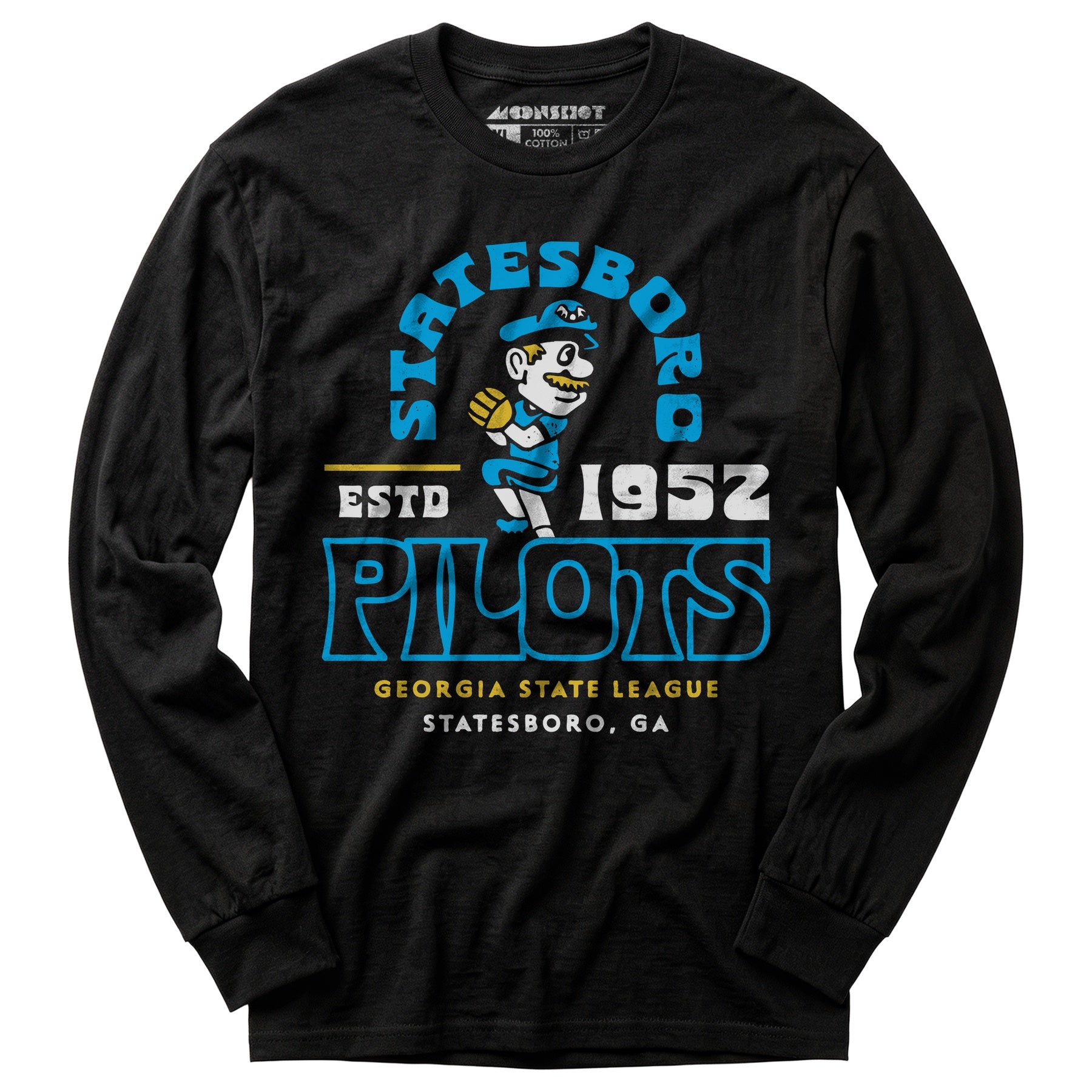 Statesboro Pilots - Georgia - Vintage Defunct Baseball Teams - Long Sleeve T-Shirt
