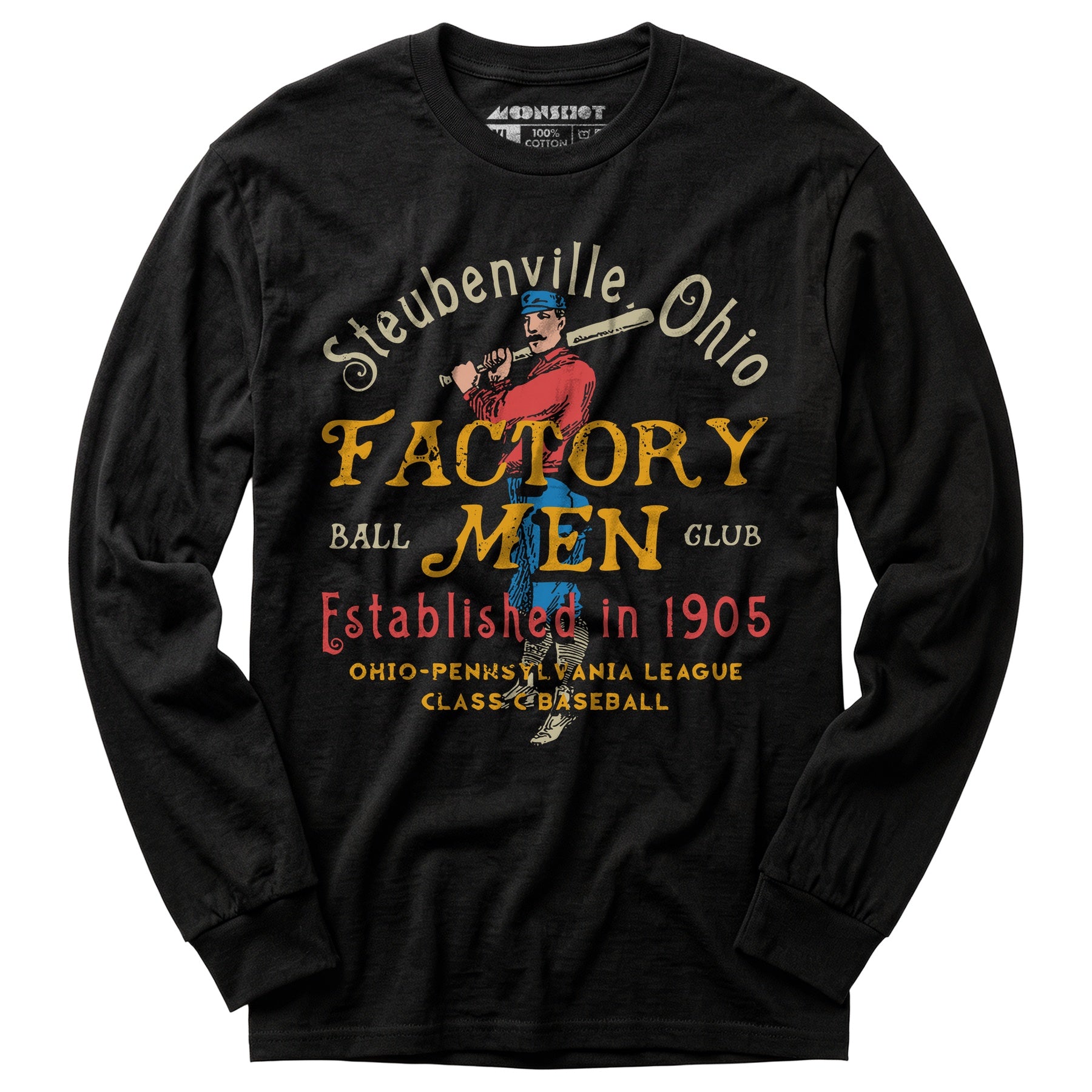 Steubenville Factory Men - Ohio - Vintage Defunct Baseball Teams - Long Sleeve T-Shirt