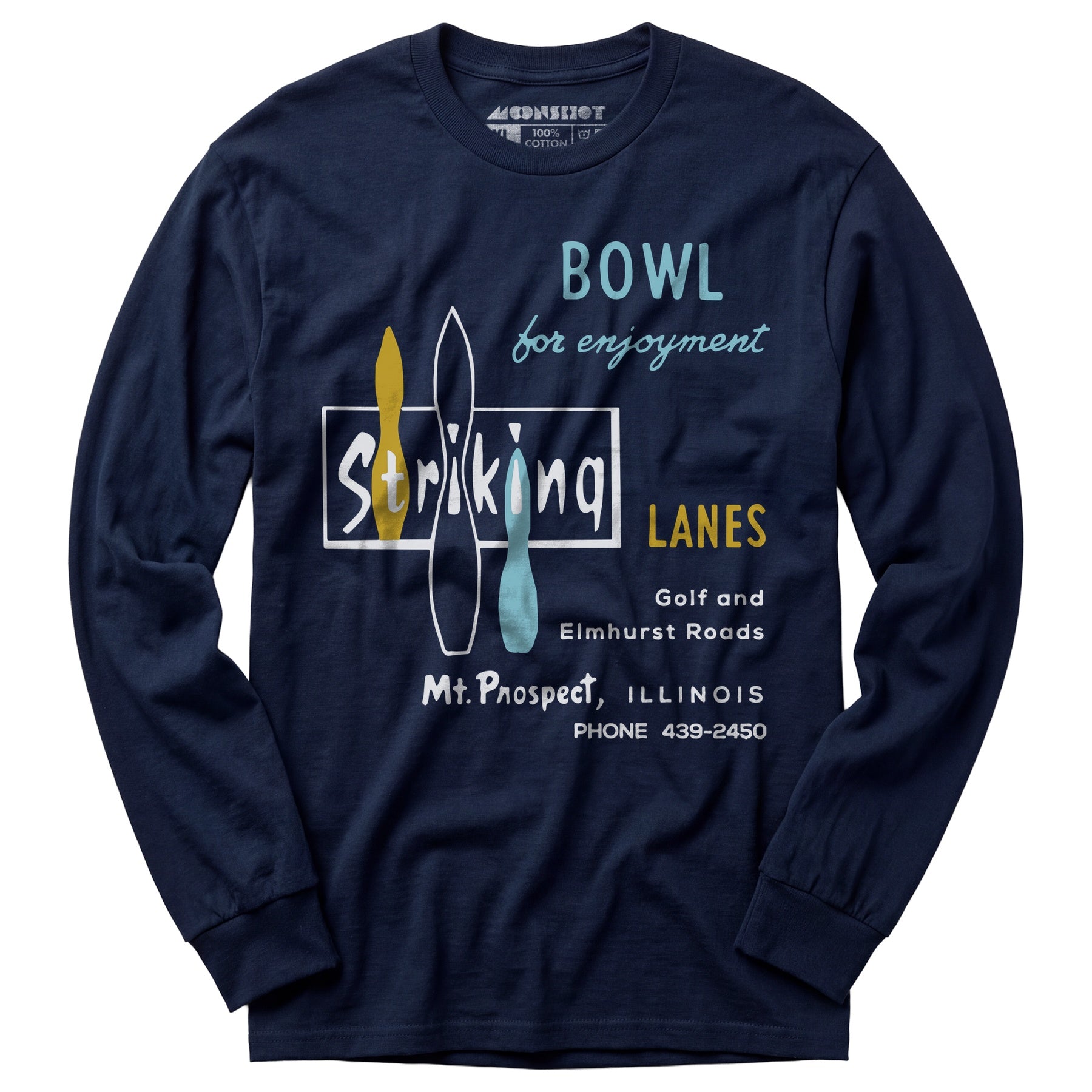 Striking Lanes - Mt. Prospect, IL - Vintage Bowling Alley - Long Sleeve T-Shirt