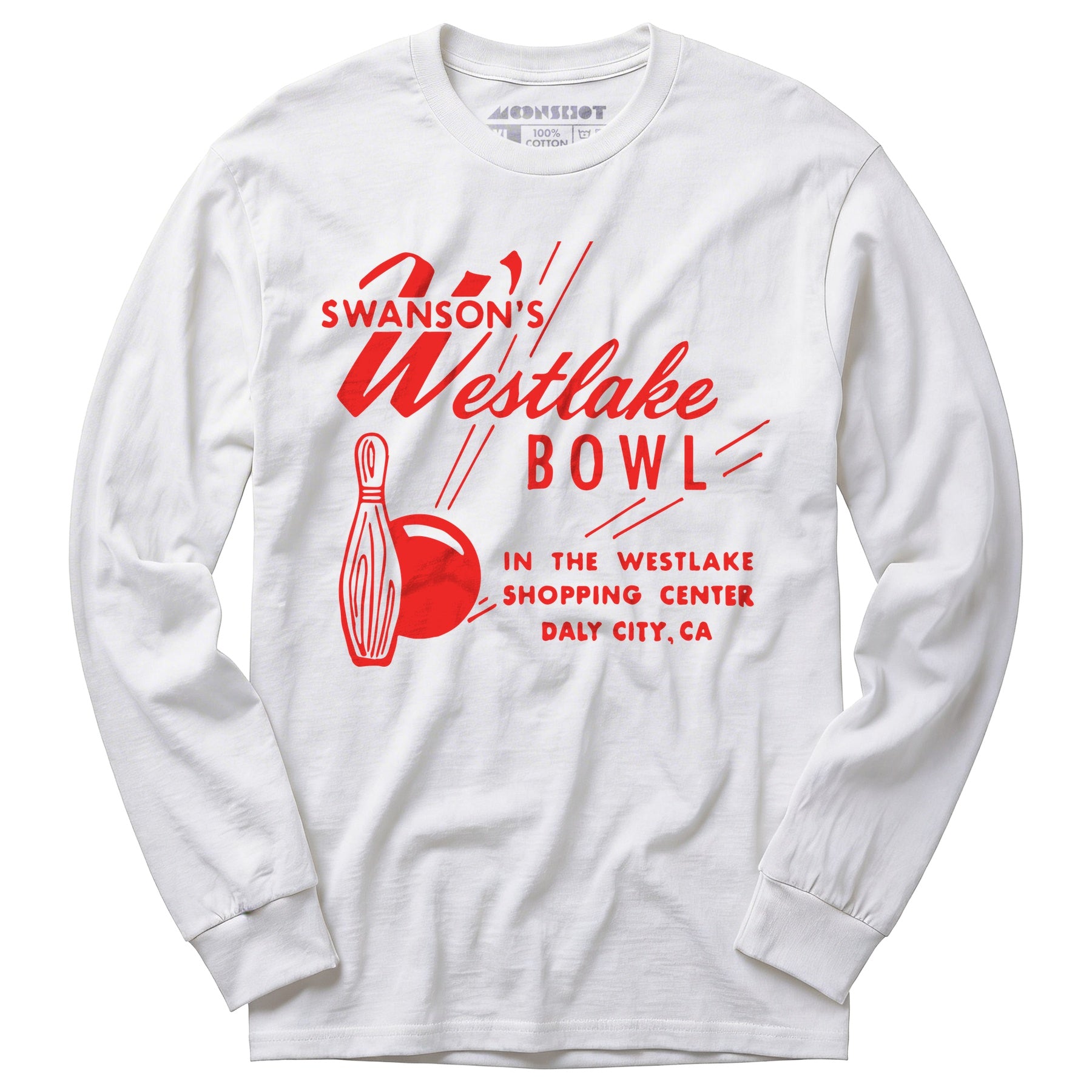 Swanson's Westlake Bowl - Daly City, CA - Vintage Bowling Alley - Long Sleeve T-Shirt