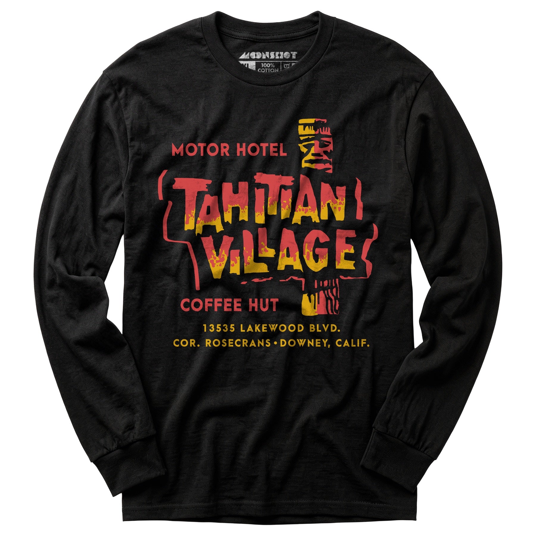 Tahitian Village - Downey, CA - Vintage Tiki Bar - Long Sleeve T-Shirt
