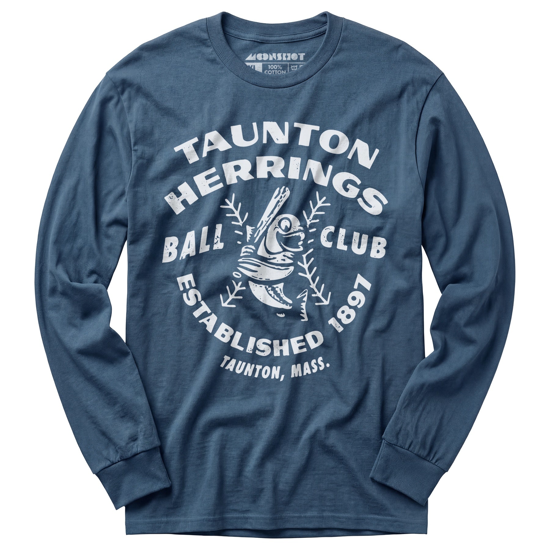 Taunton Herrings - Massachusetts - Vintage Defunct Baseball Teams - Long Sleeve T-Shirt