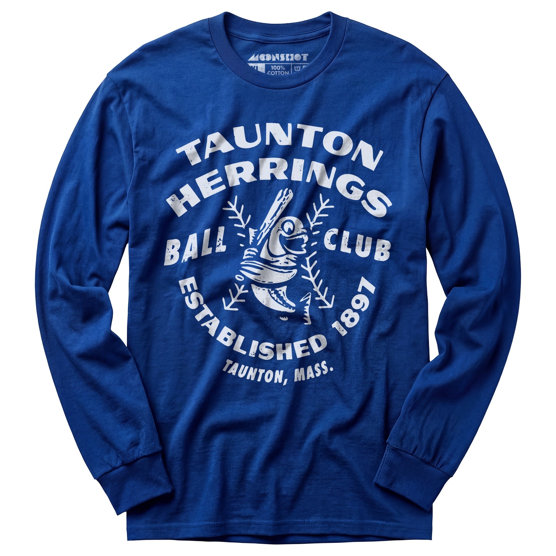 Taunton Herrings - Massachusetts - Vintage Defunct Baseball Teams - Long Sleeve T-Shirt