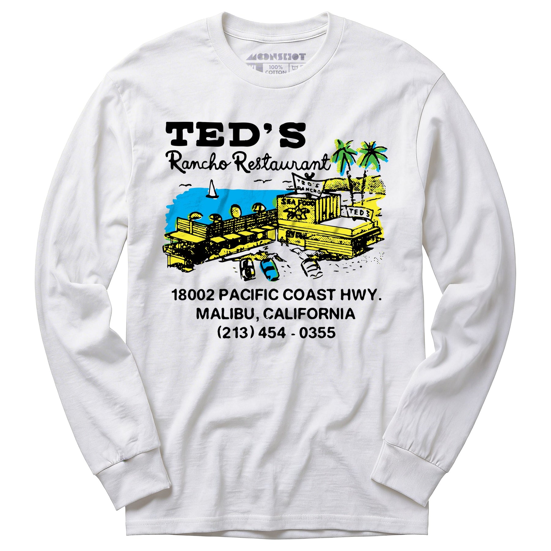 Ted's Rancho Restaurant - Malibu, CA - Vintage Restaurant - Long Sleeve T-Shirt