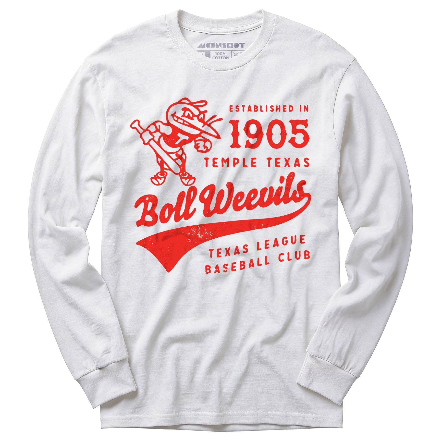 Temple Boll Weevils - Texas - Vintage Defunct Baseball Teams - Long Sleeve T-Shirt