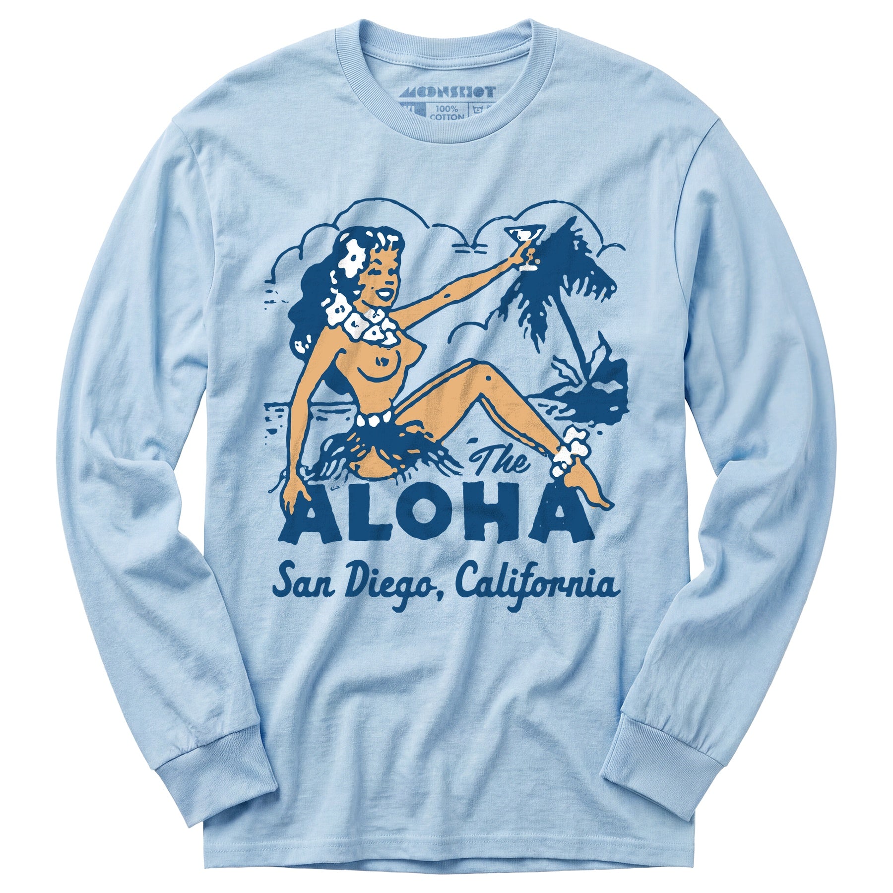 The Aloha - San Diego, CA - Vintage Tiki Bar - Long Sleeve T-Shirt