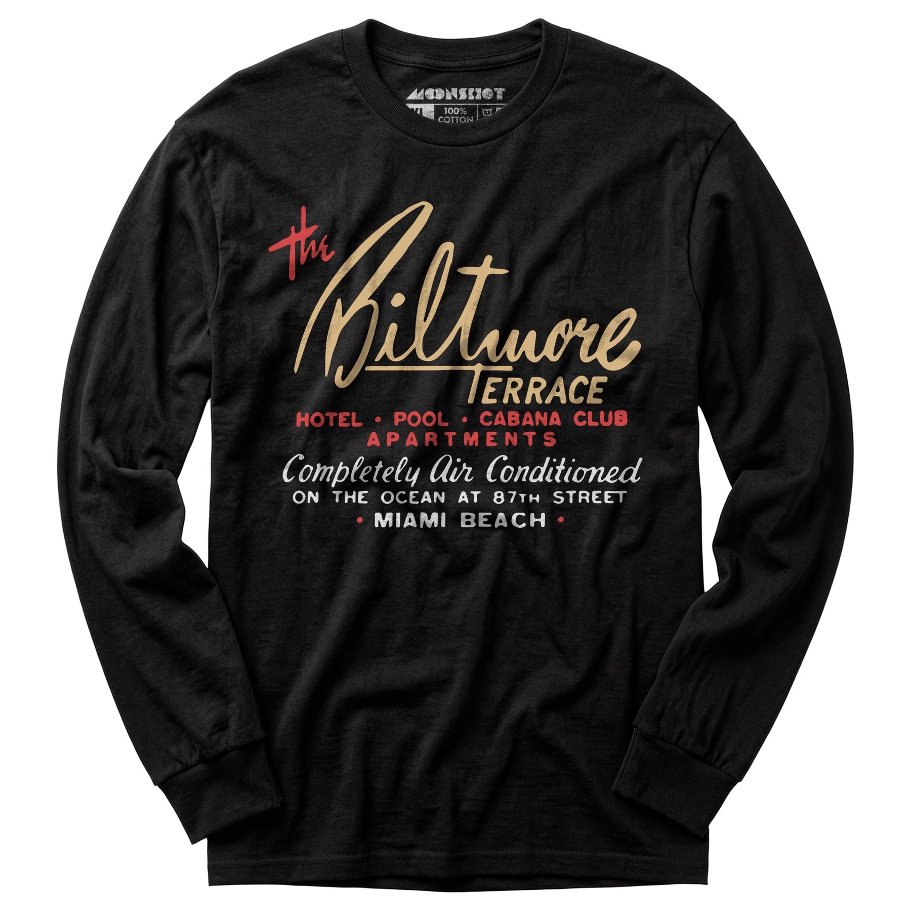 The Biltmore Terrace - Miami Beach, FL - Vintage Hotel - Long Sleeve T-Shirt