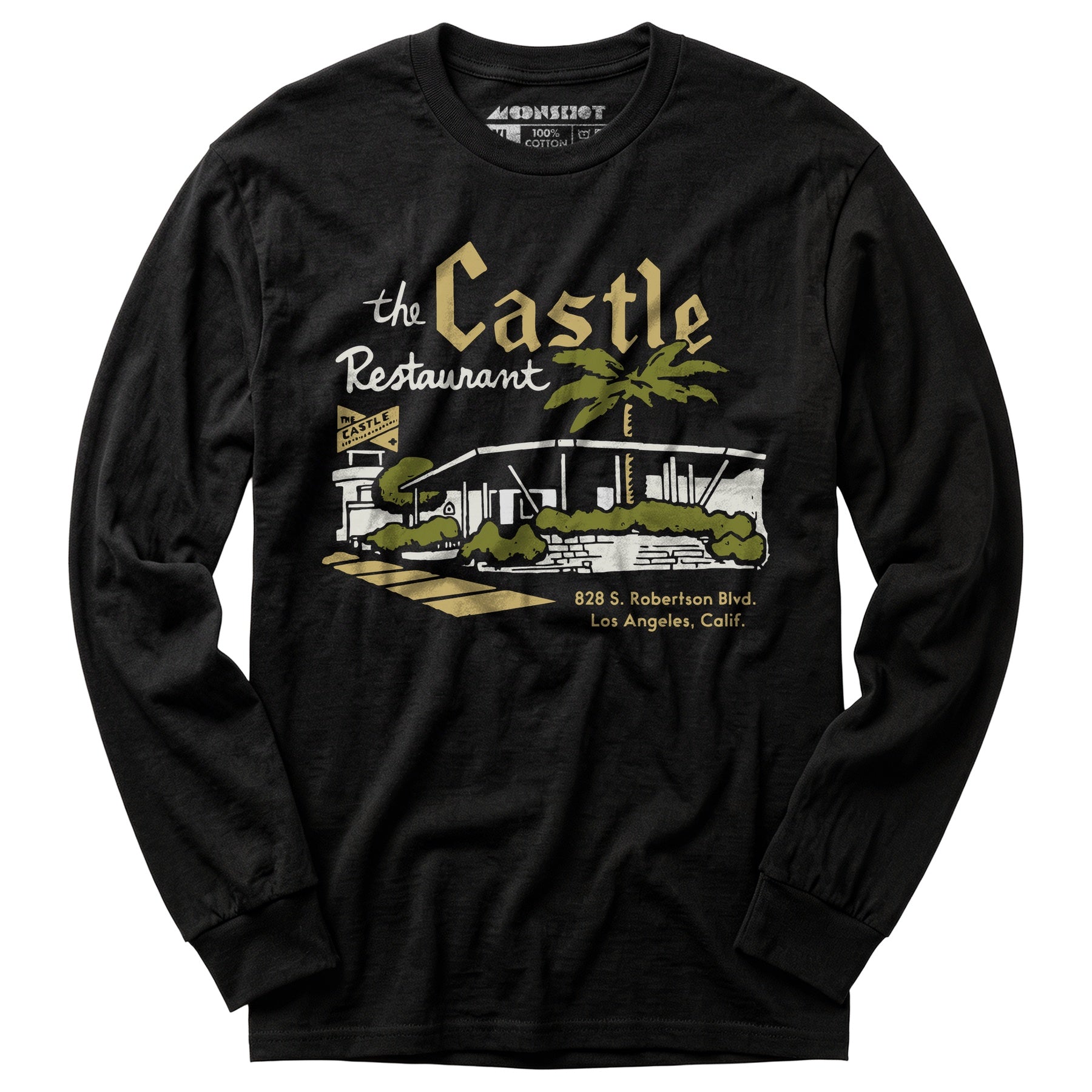 The Castle - Los Angeles, CA - Vintage Restaurant - Long Sleeve T-Shirt