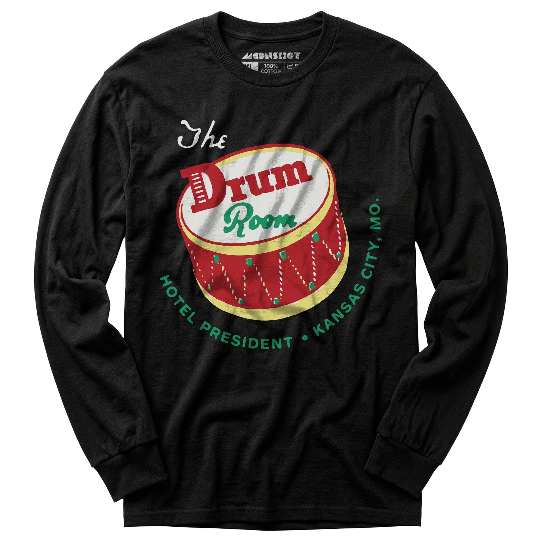 The Drum Room - Kansas City, MO - Vintage Restaurant - Long Sleeve T-Shirt