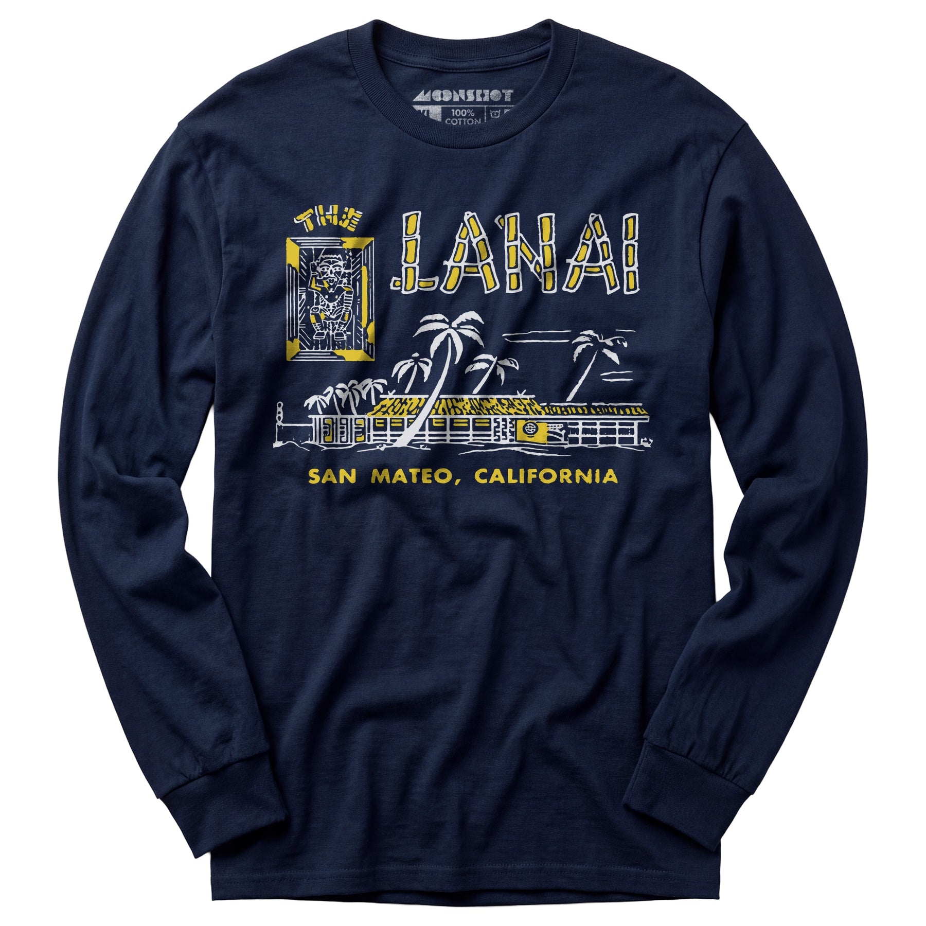 The Lanai - San Mateo, CA - Vintage Tiki Bar - Long Sleeve T-Shirt