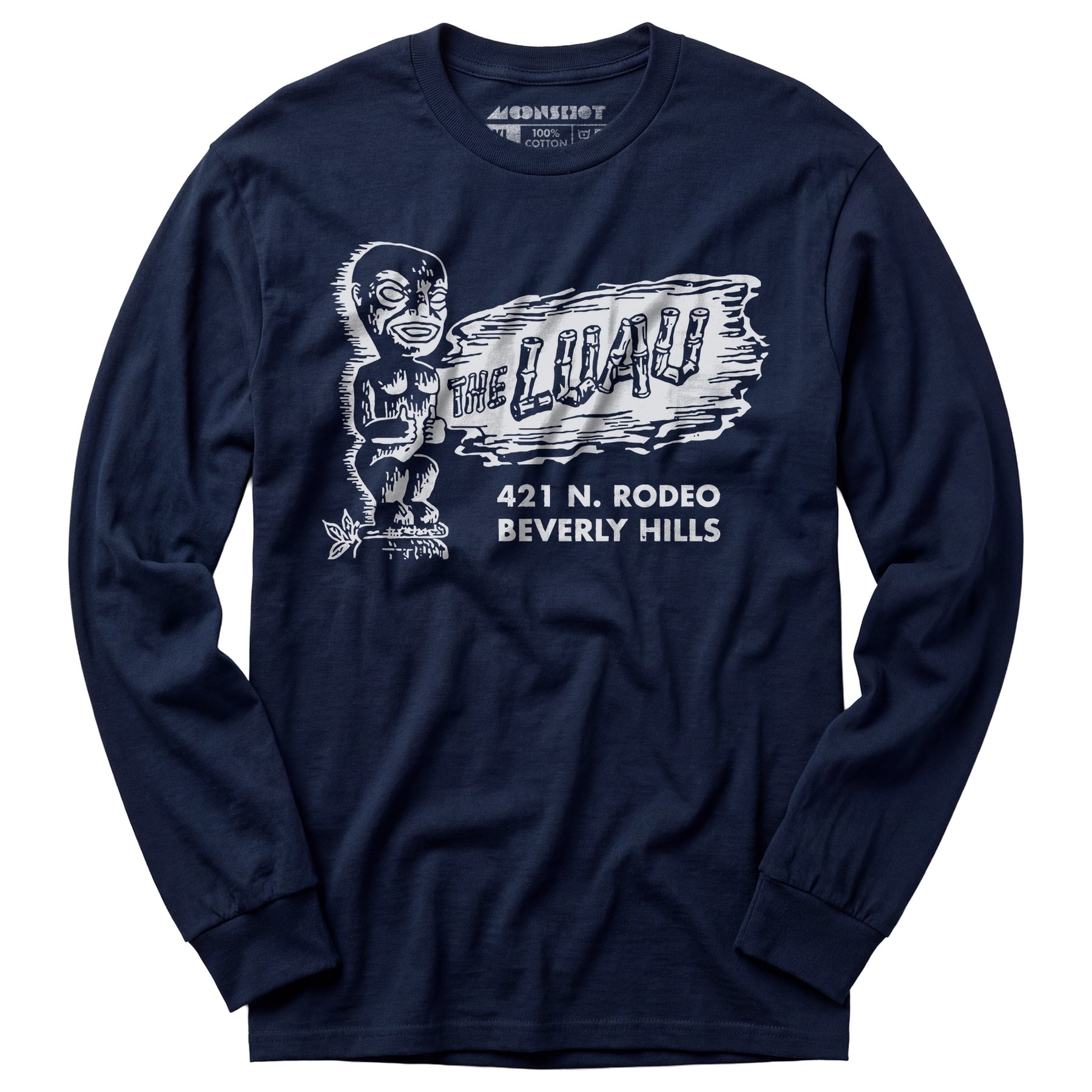 The Luau - Beverly Hills, CA - Vintage Tiki Bar - Long Sleeve T-Shirt