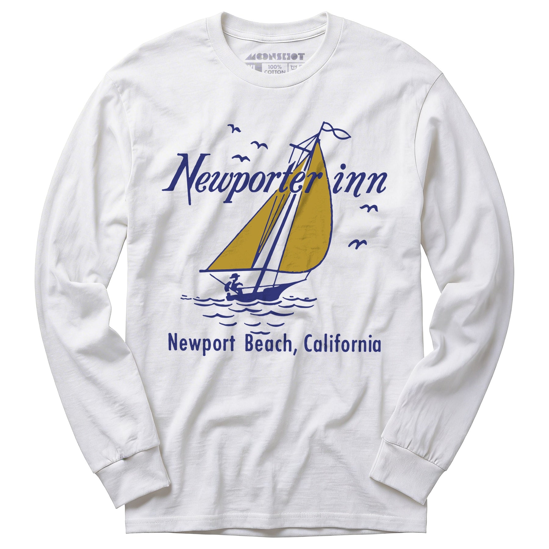 The Newporter Inn v2 - Newport Beach, CA - Vintage Hotel - Long Sleeve T-Shirt