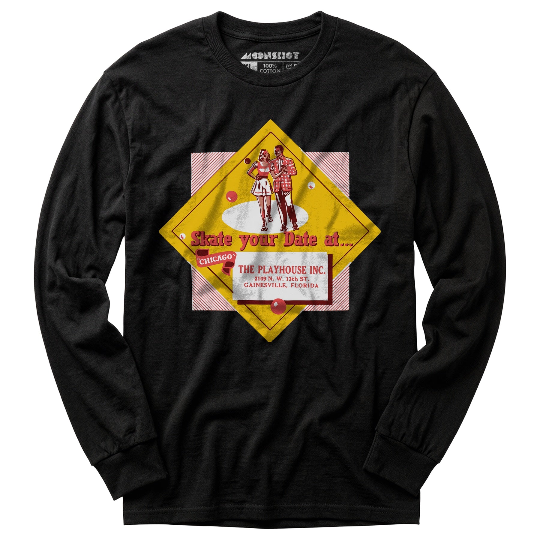 The Playhouse - Gainesville, FL - Vintage Roller Rink - Long Sleeve T-Shirt