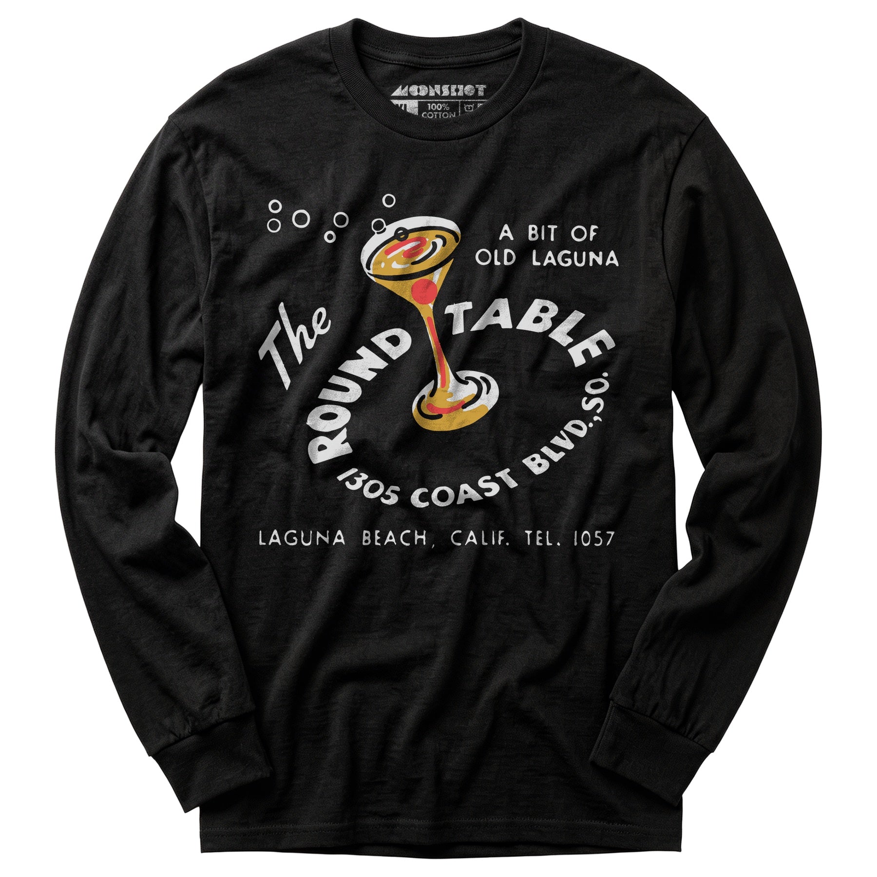 The Round Table - Laguna Beach, CA - Vintage Restaurant - Long Sleeve T-Shirt