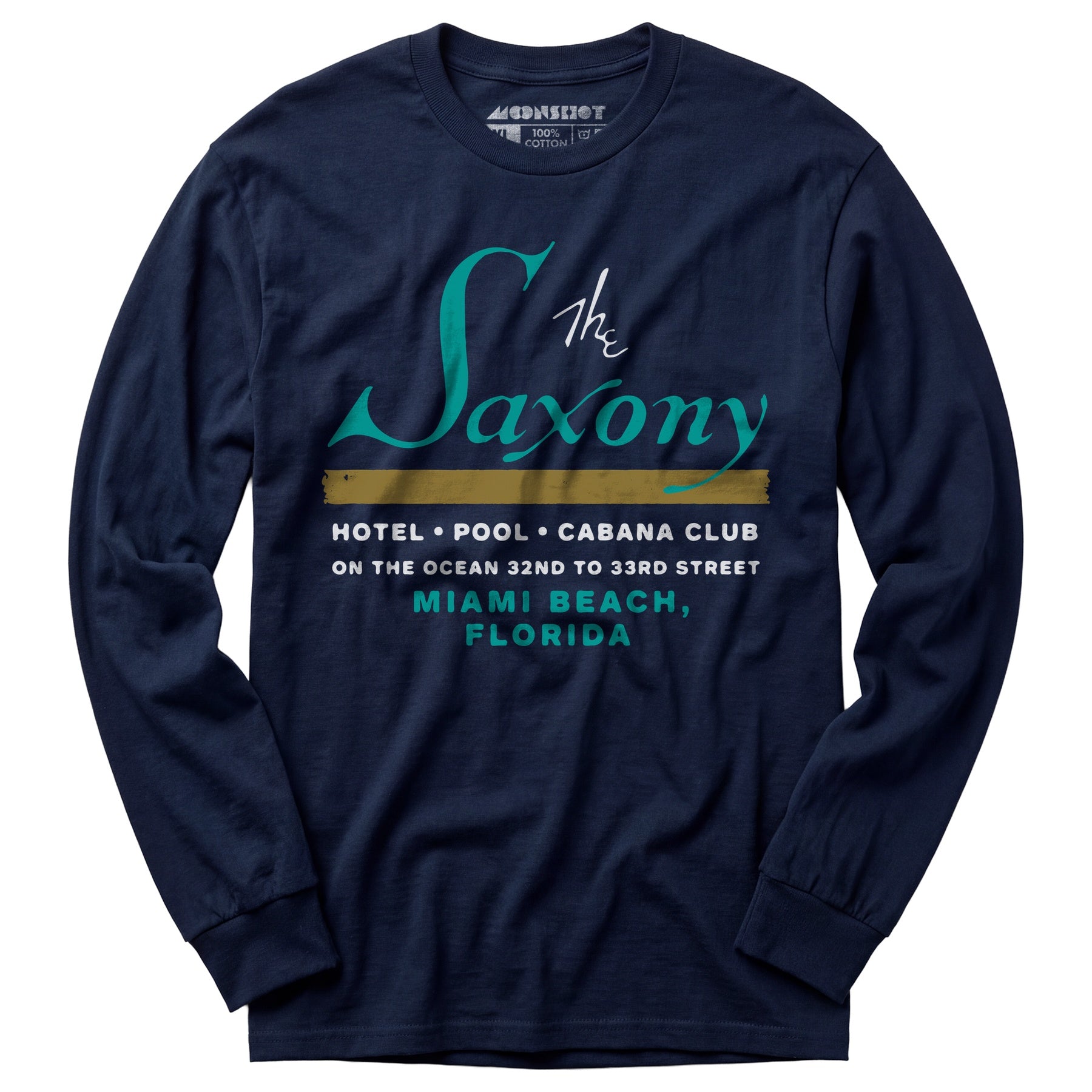 The Saxony - Miami Beach, FL - Vintage Hotel - Long Sleeve T-Shirt