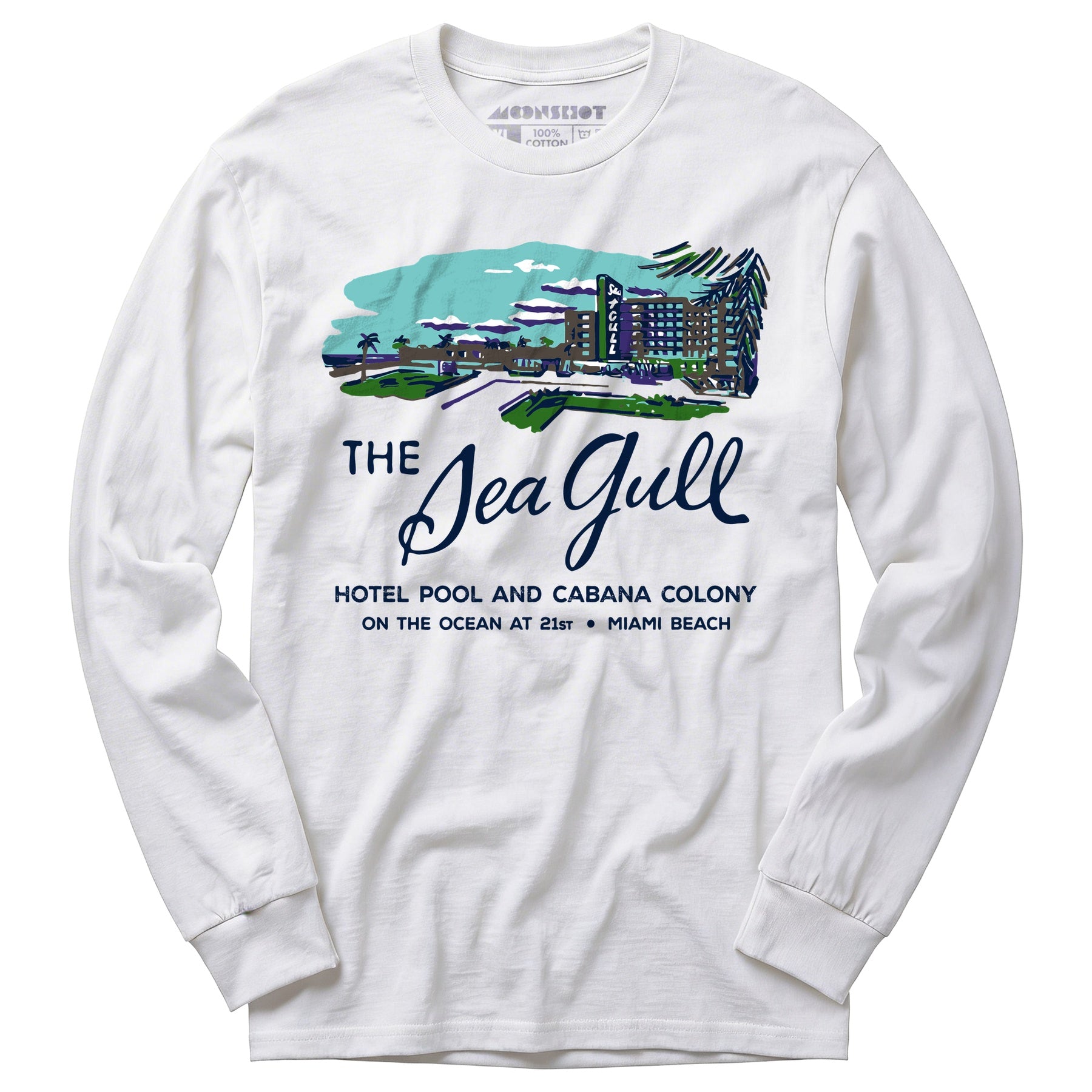 The Sea Gull - Miami, FL - Vintage Hotel - Long Sleeve T-Shirt