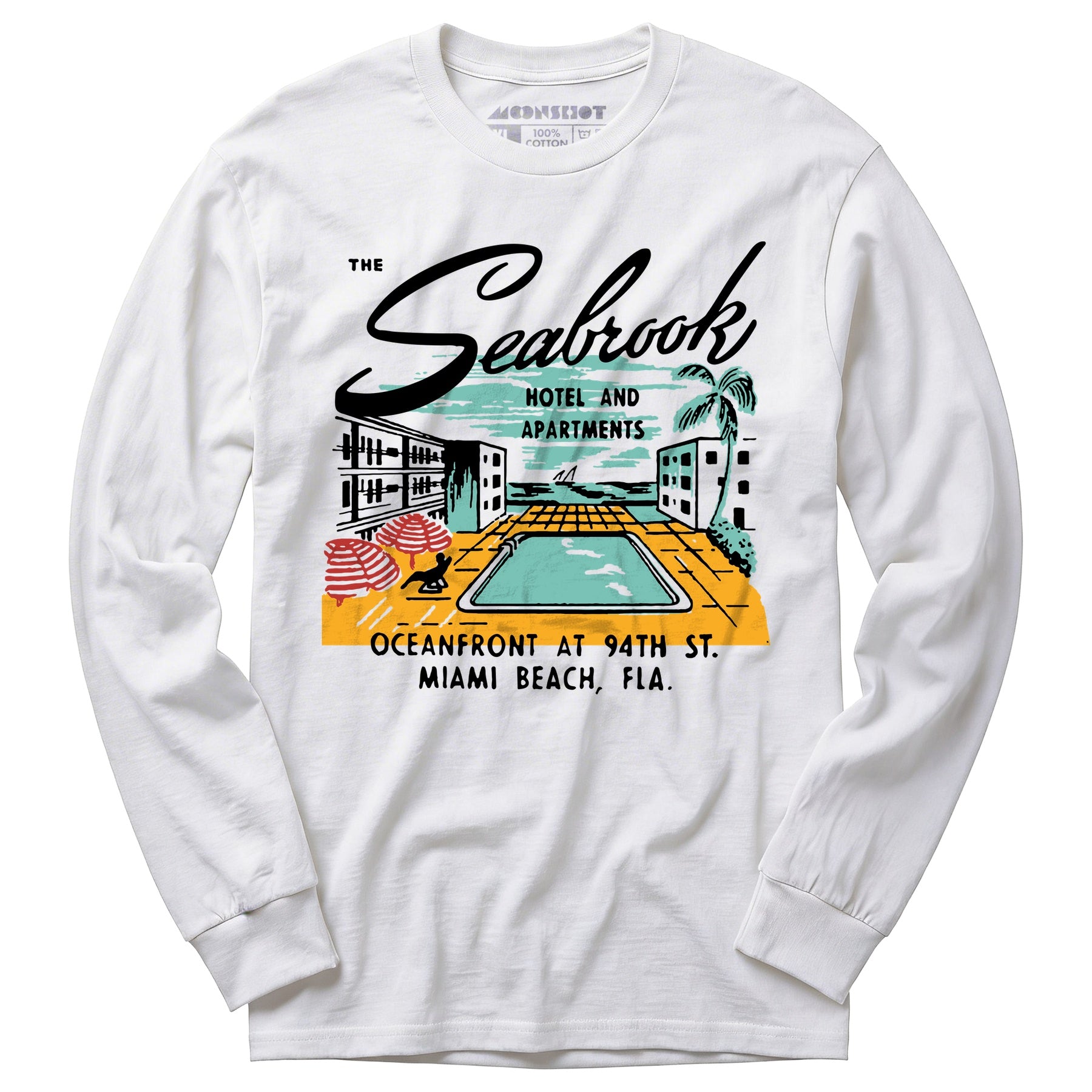 The Seabrook - Miami, FL - Vintage Hotel - Long Sleeve T-Shirt