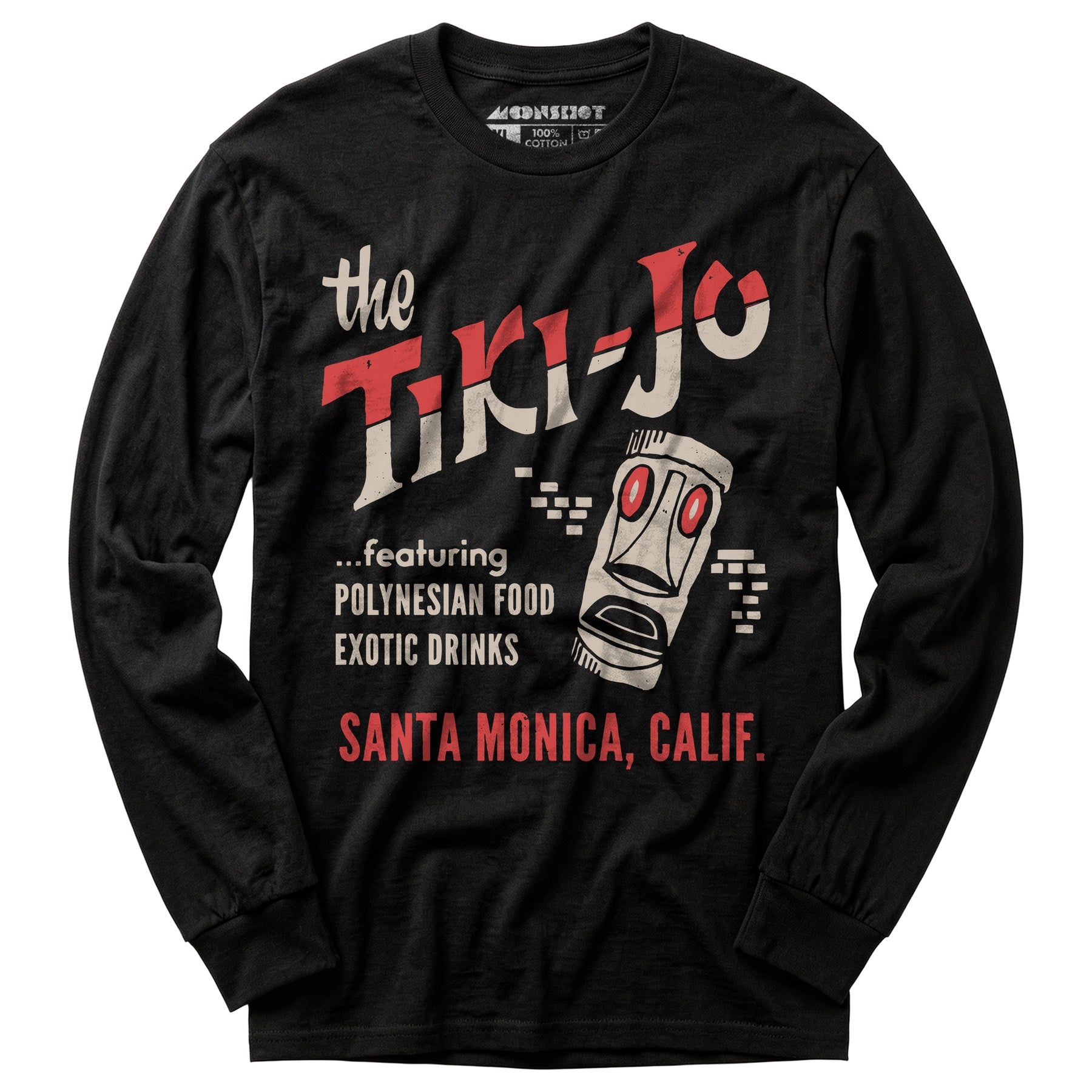 The Tiki-Jo - Santa Monica, CA - Vintage Tiki Bar - Long Sleeve T-Shirt