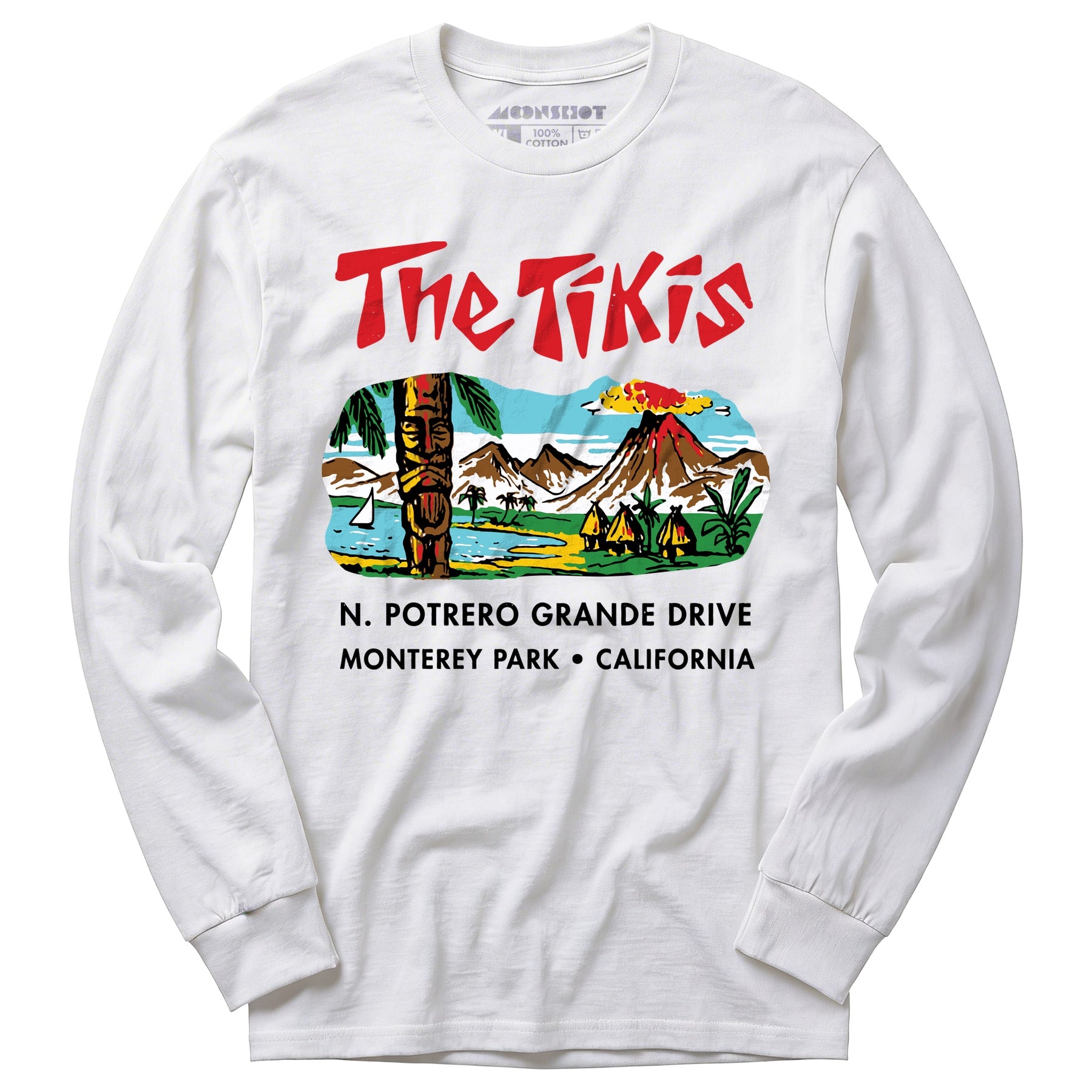 The Tikis - Monterey Park CA - Vintage Tiki Bar - Long Sleeve T-Shirt