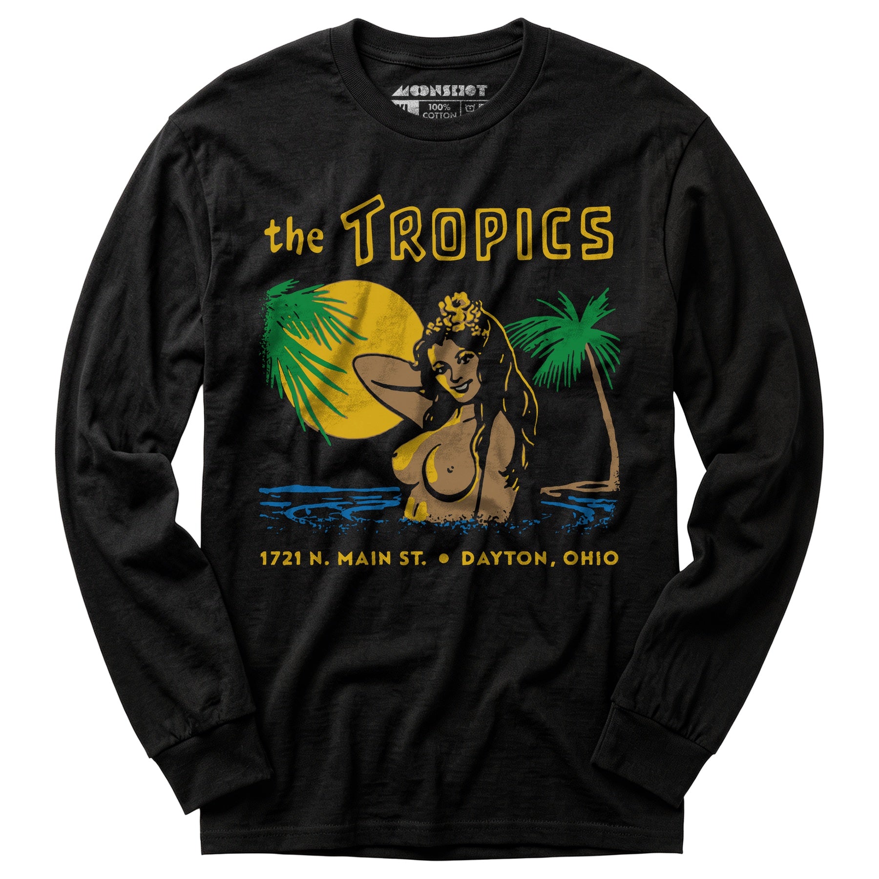 The Tropics - Dayton, OH - Vintage Tiki Bar - Long Sleeve T-Shirt