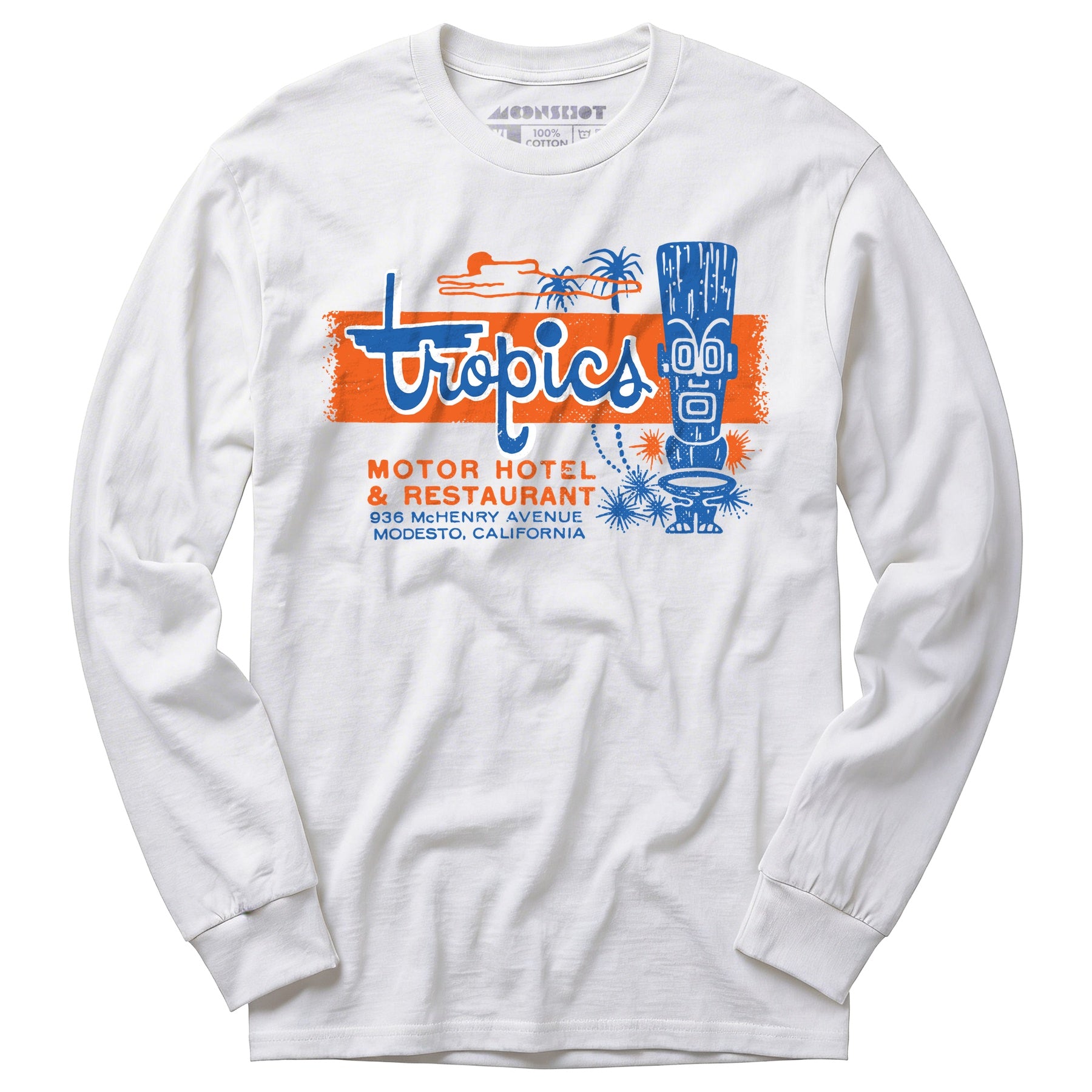 The Tropics - Modesto, CA - Vintage Tiki Bar - Long Sleeve T-Shirt