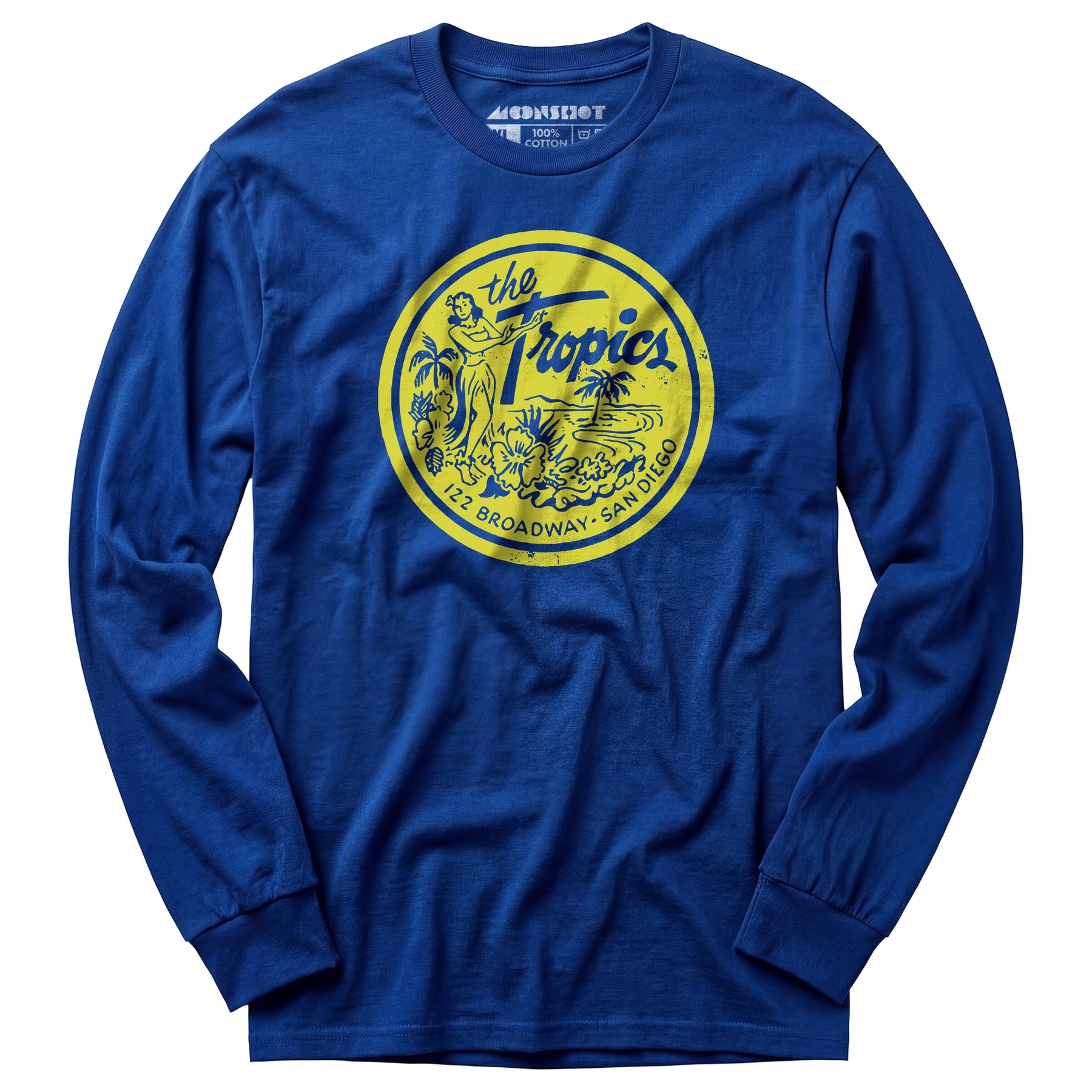 The Tropics - San Diego, CA - Vintage Tiki Bar - Long Sleeve T-Shirt