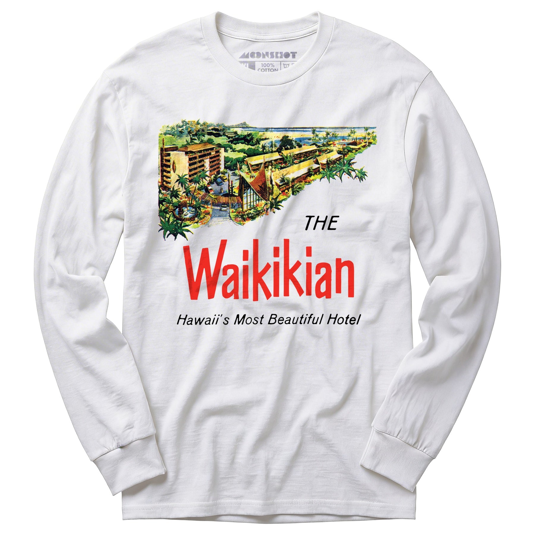The Waikikian - Waikiki, HI - Vintage Hotel - Long Sleeve T-Shirt