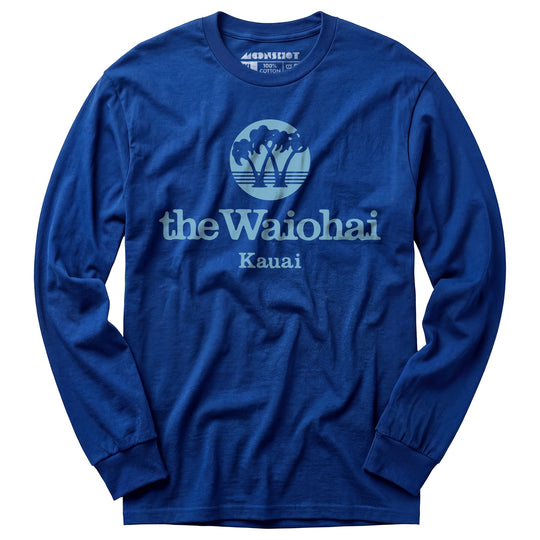 The Waiohai - Kauai, Hawaii - Vintage Hotel Resort - Long Sleeve T-Shirt