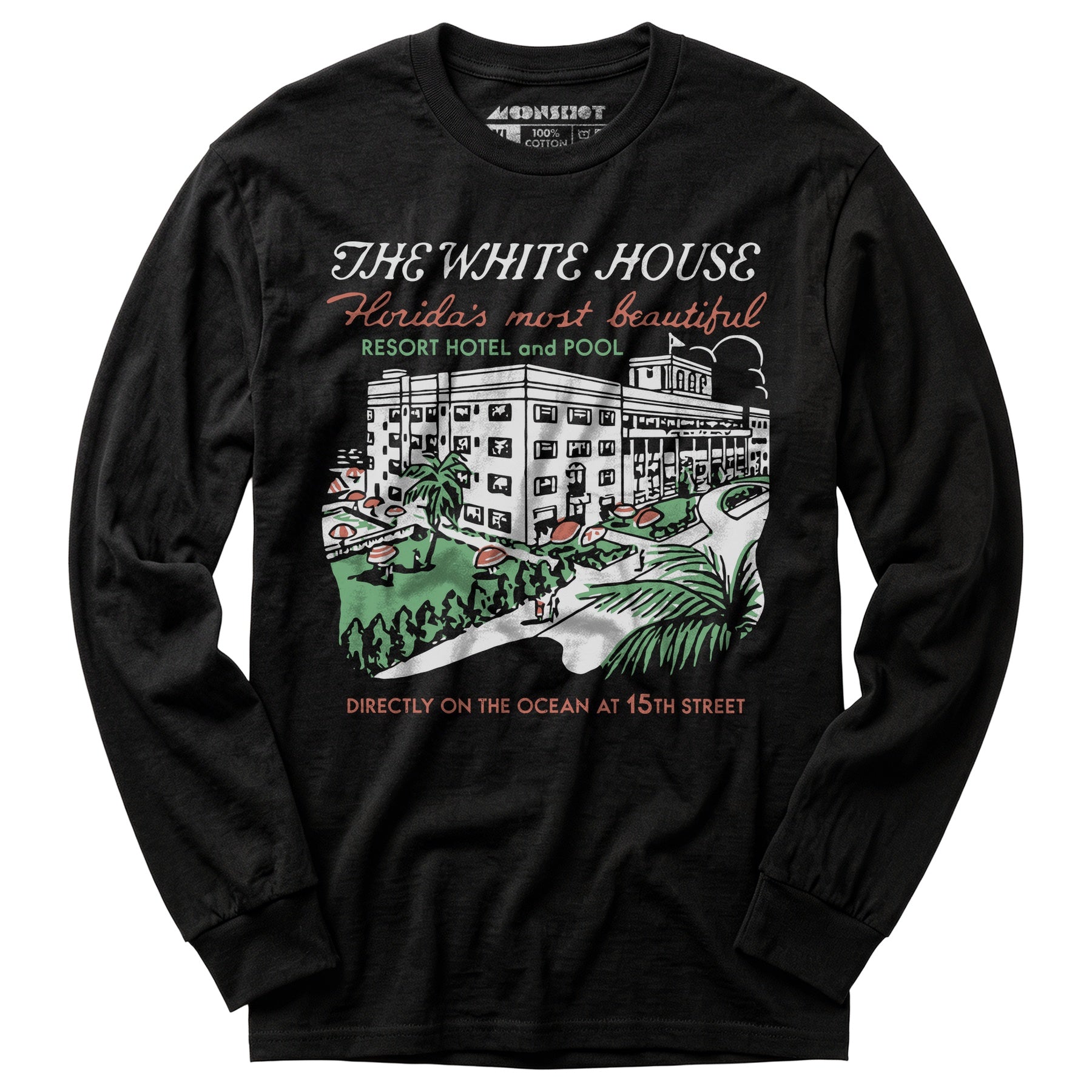 The White House - Miami, FL - Vintage Hotel - Long Sleeve T-Shirt